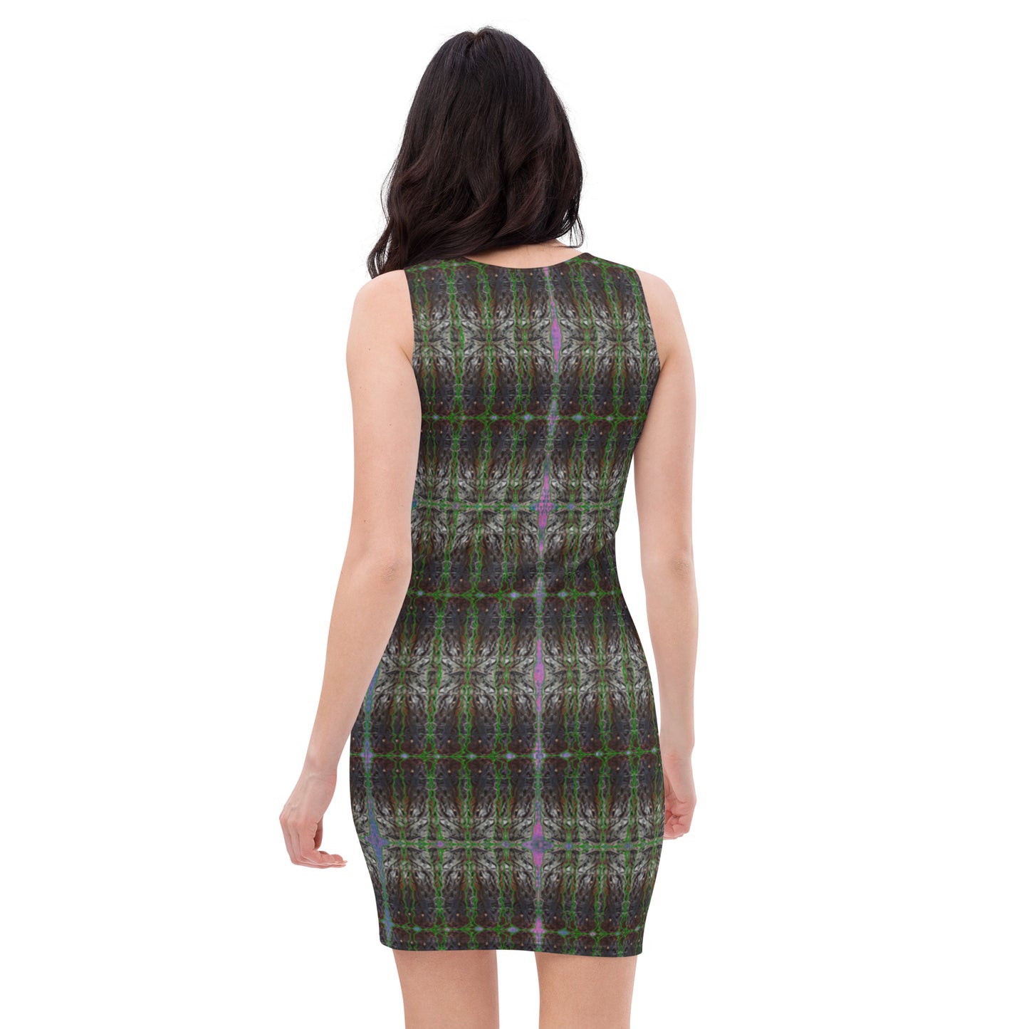 Fitted Sleeveless Bodycon Dress (Her/Muliebris)(Rind#4 Tree Link) RJSTH@Fabric#4 RJSTHW2021 RJS