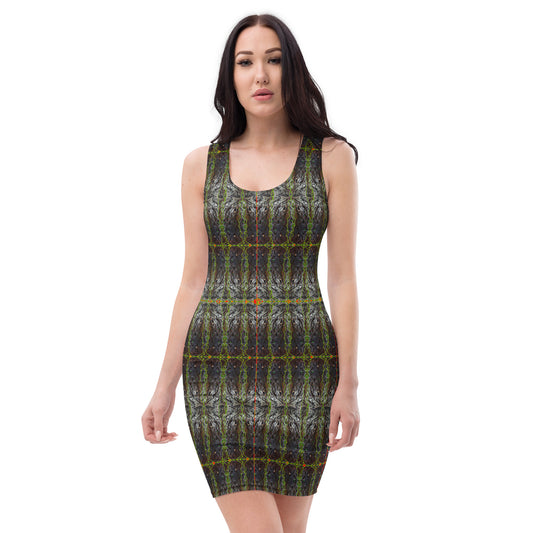 Fitted Sleeveless Bodycon Dress (Her/Muliebris)(Rind#1 Tree Link) RJSTH@Fabric#1 RJSTHW2021 RJS