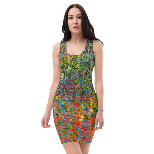 Fitted Sleeveless Dress (Her/They)(Butterfly Glade Shoal Solstice GNHV8.12) RJSTH@Fabric#12 RJSTHw2021 RJS