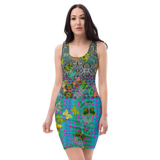 Fitted Sleeveless Dress (Her/They)(Butterfly Glade Shoal Solstice GNHV8.8) RJSTH@Fabric#8 RJSTHw2021 RJS