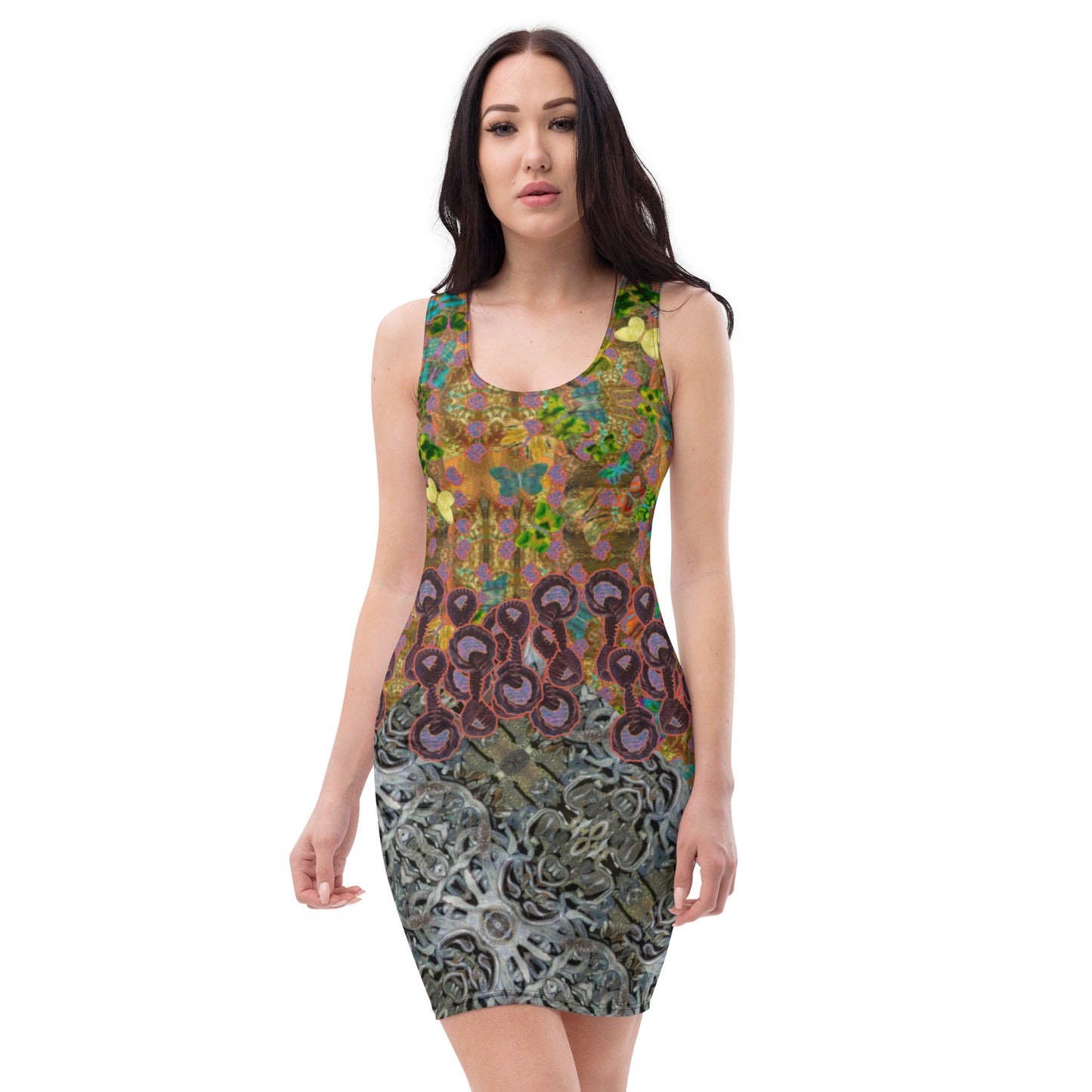 Fitted Sleeveless Dress (Her/They)(Butterfly Glade Shoal Solstice GNHV8.6) RJSTH@Fabric#6 RJSTHw2021 RJS
