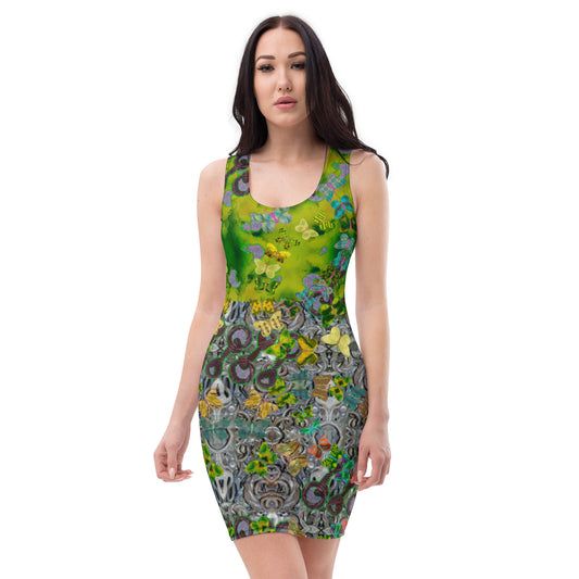 Fitted Sleeveless Dress (Her/They)(Butterfly Glade Shoal Solstice GNHV8.5) RJSTH@Fabric#5 RJSTHw2021 RJS