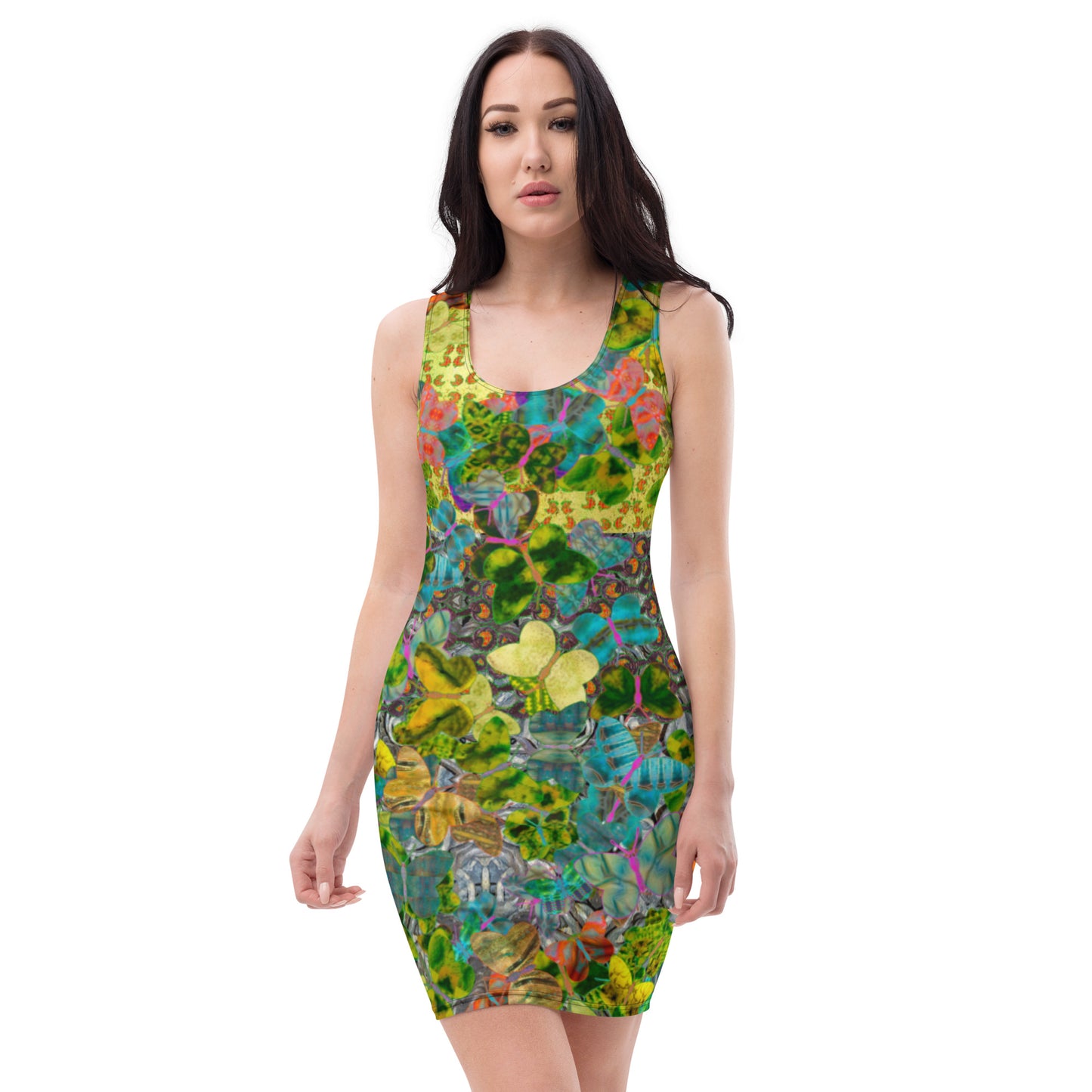 Fitted Sleeveless Dress (Her/They)(Butterfly Glade Shoal Solstice GNHV8.2) RJSTH@Fabric#2 RJSTHw2021 RJS