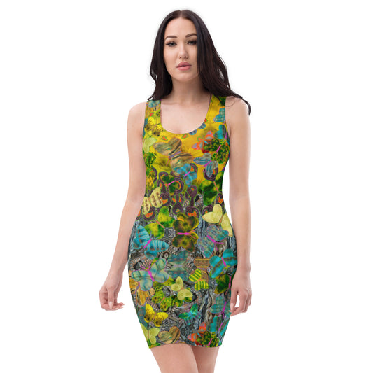 Fitted Sleeveless Dress (Her/They)(Butterfly Glade Shoal Solstice GNHV8.1) RJSTH@Fabric#1 RJSTHw2021 RJS