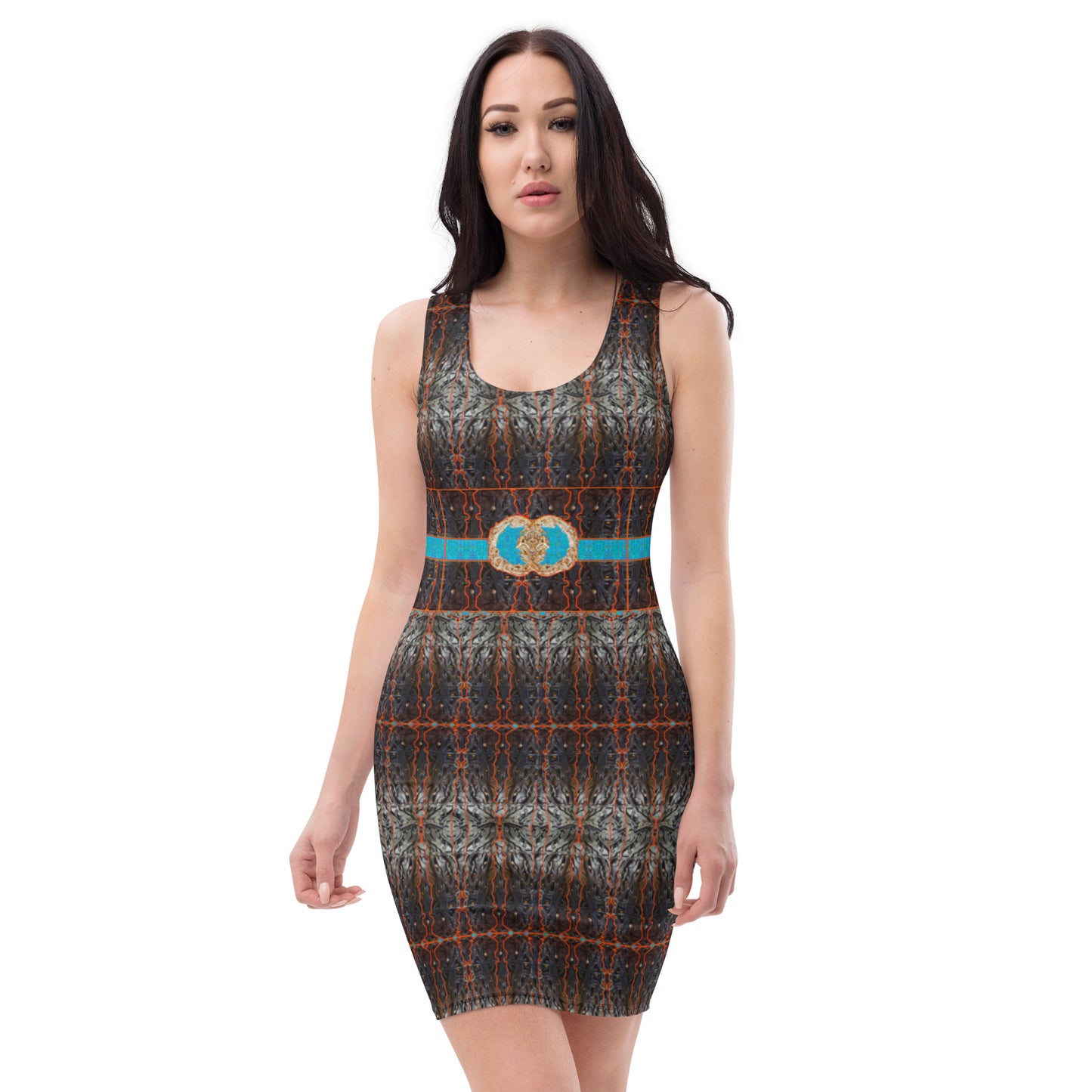 Fitted Sleeveless Dress (Her/They)(Rind#12 Ouroboros Butterfly Belt Tree Link) RJSTH@Fabric#12  RJSTHW2021 RJS