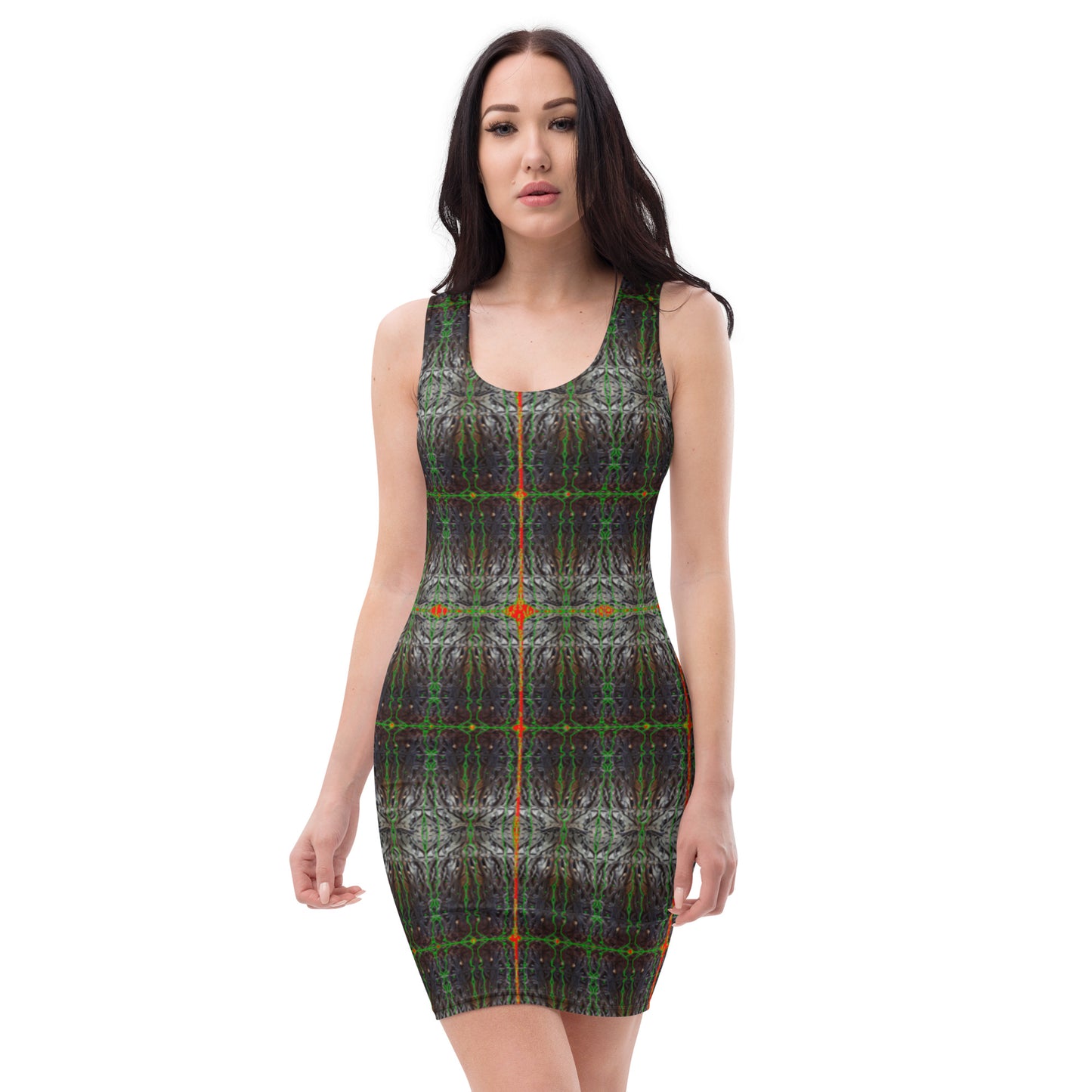 Fitted Sleeveless Dress (Her/They)(Rind#3 Tree Link) RJSTH@Fabric#3 RJSTHW2021 RJS