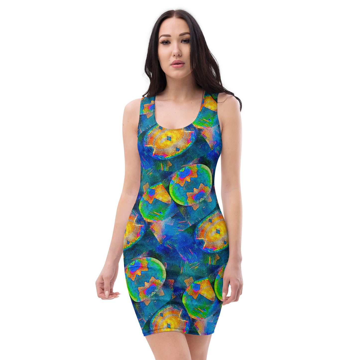 Fitted Sleeveless Bodycon Dress (Her/Muliebris)(Opal Skies Cantus Primus) RJSTHS2024 RJS