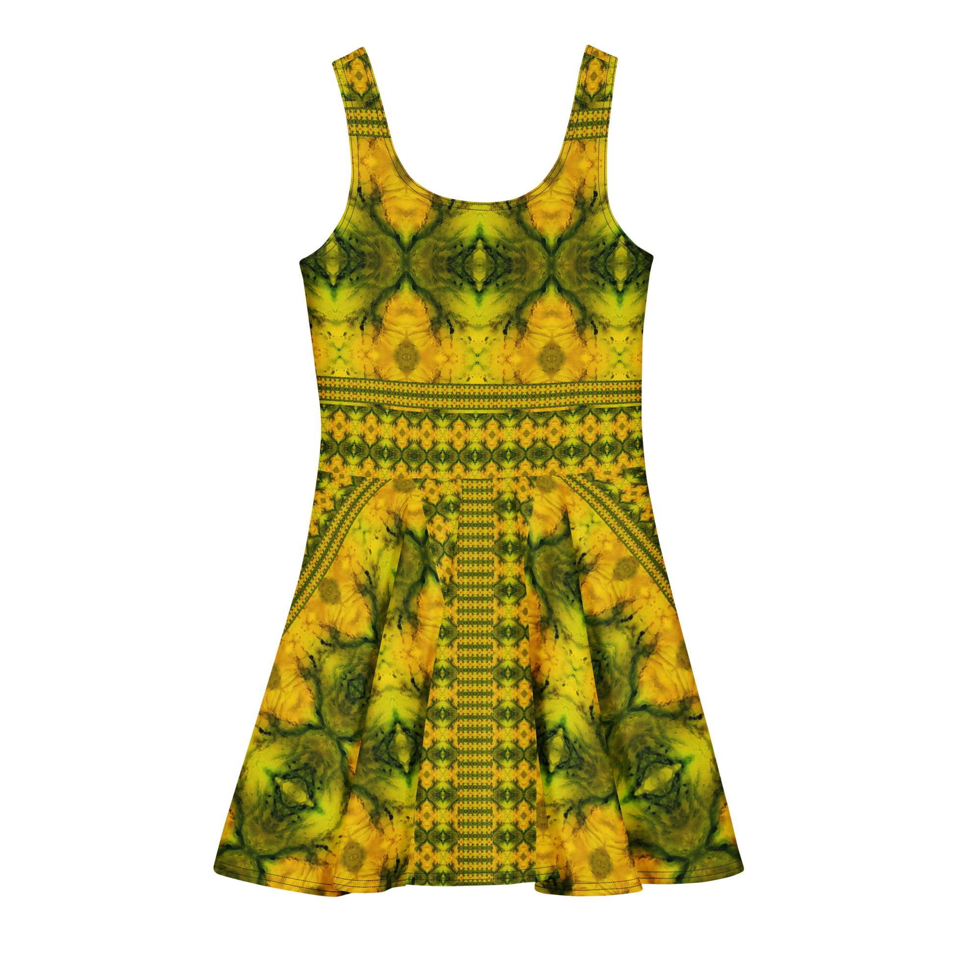 Jade Print Skater Dress | Purely Jade Light