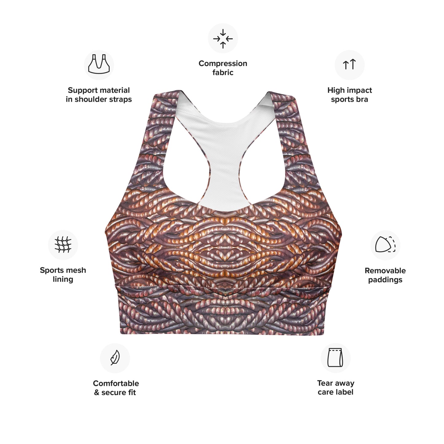 Longline Sports Bra (Her/Muliebris)(Grail Hearth Core Copper Fabric) RJSTHw2023 RJS