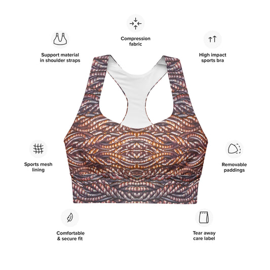Longline Sports Bra (Her/They)(Grail Hearth Core Copper Fabric) RJSTHw2023 RJS