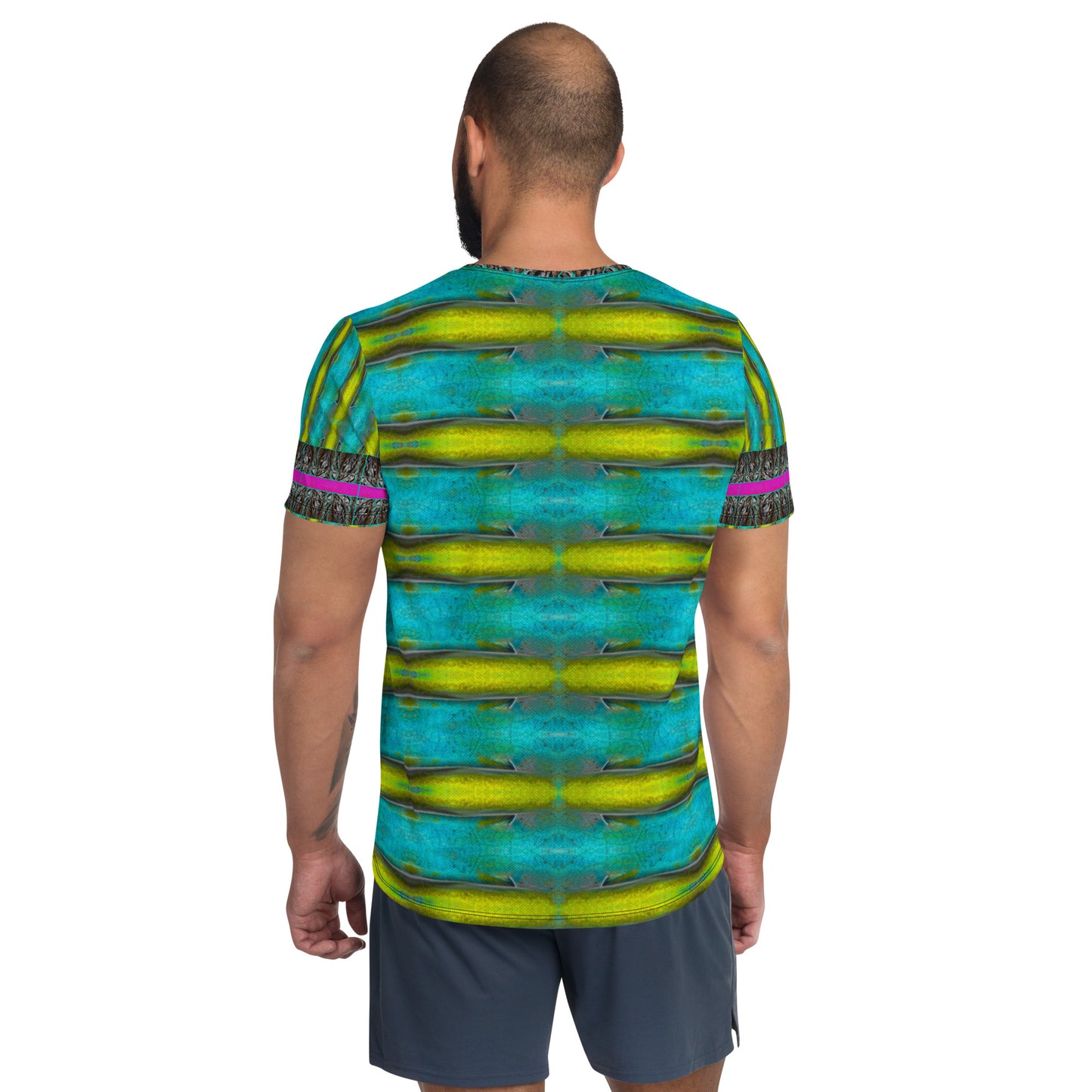 Athletic T-shirt (His/They)(Tree Link Stripe) RJSTH@Fabric#8 RJSTHS2021 RJS