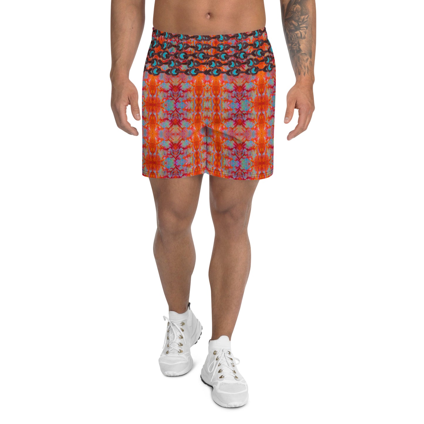 Athletic Long Shorts (His/They) (Grail Night Rose Blue Logo) RJSTH@Fabric#12 RJSTHS2021 RJS