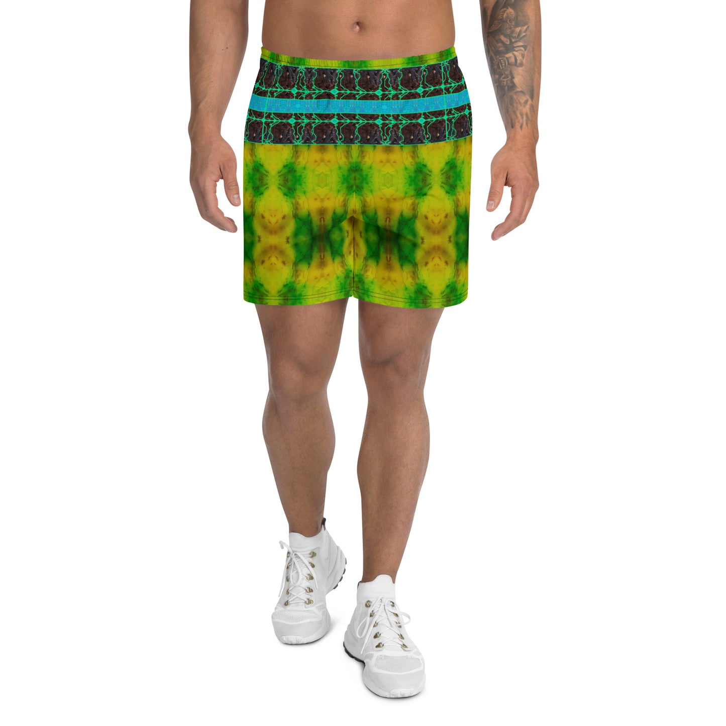 Athletic Long Shorts (His/Virilis)(Tree Link Stripe) RJSTH@Fabric#10 RJSTHS2021 RJS