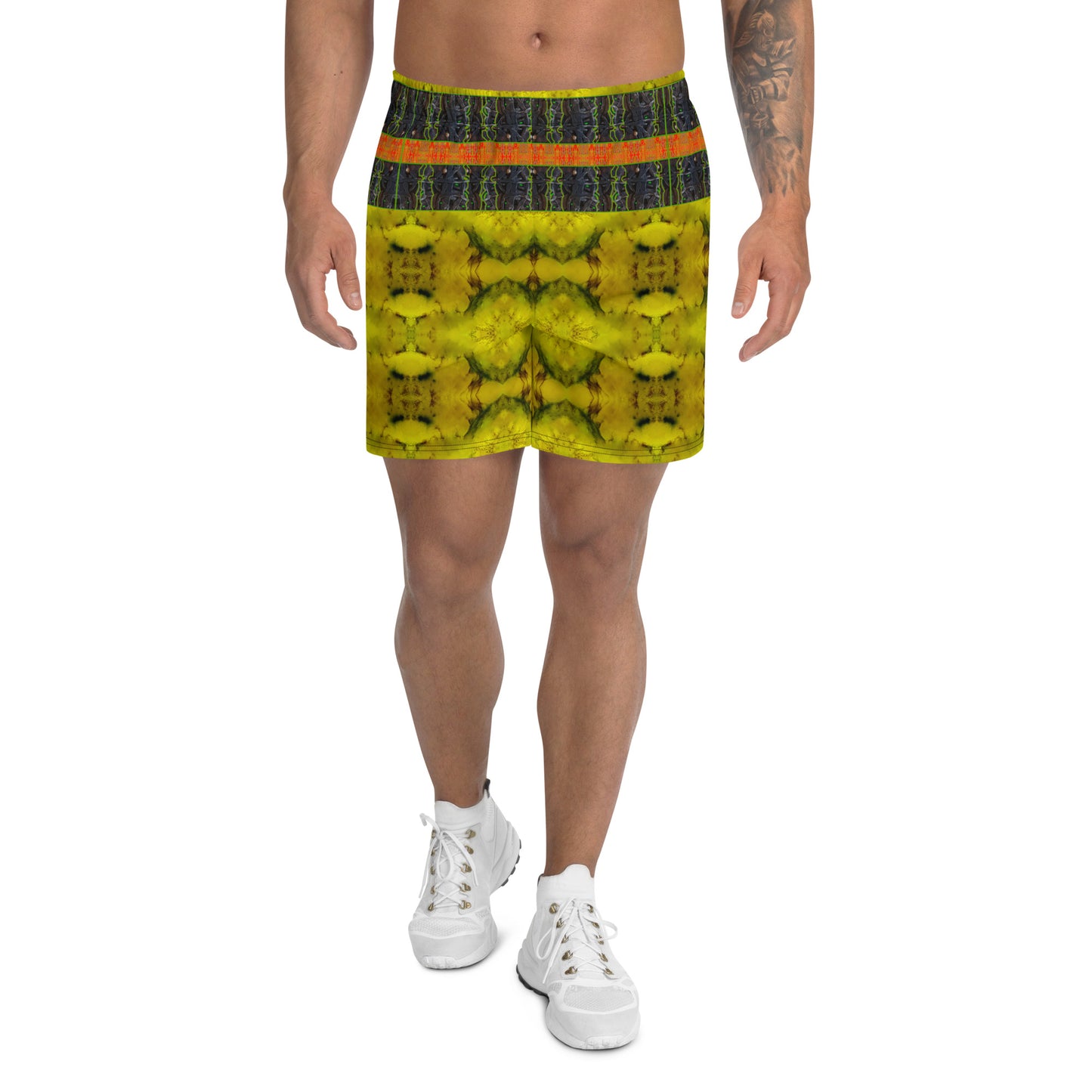 Athletic Long Shorts (His/Virilis)(Tree Link Stripe) RJSTH@Fabric#1 RJSTHS2021 RJS