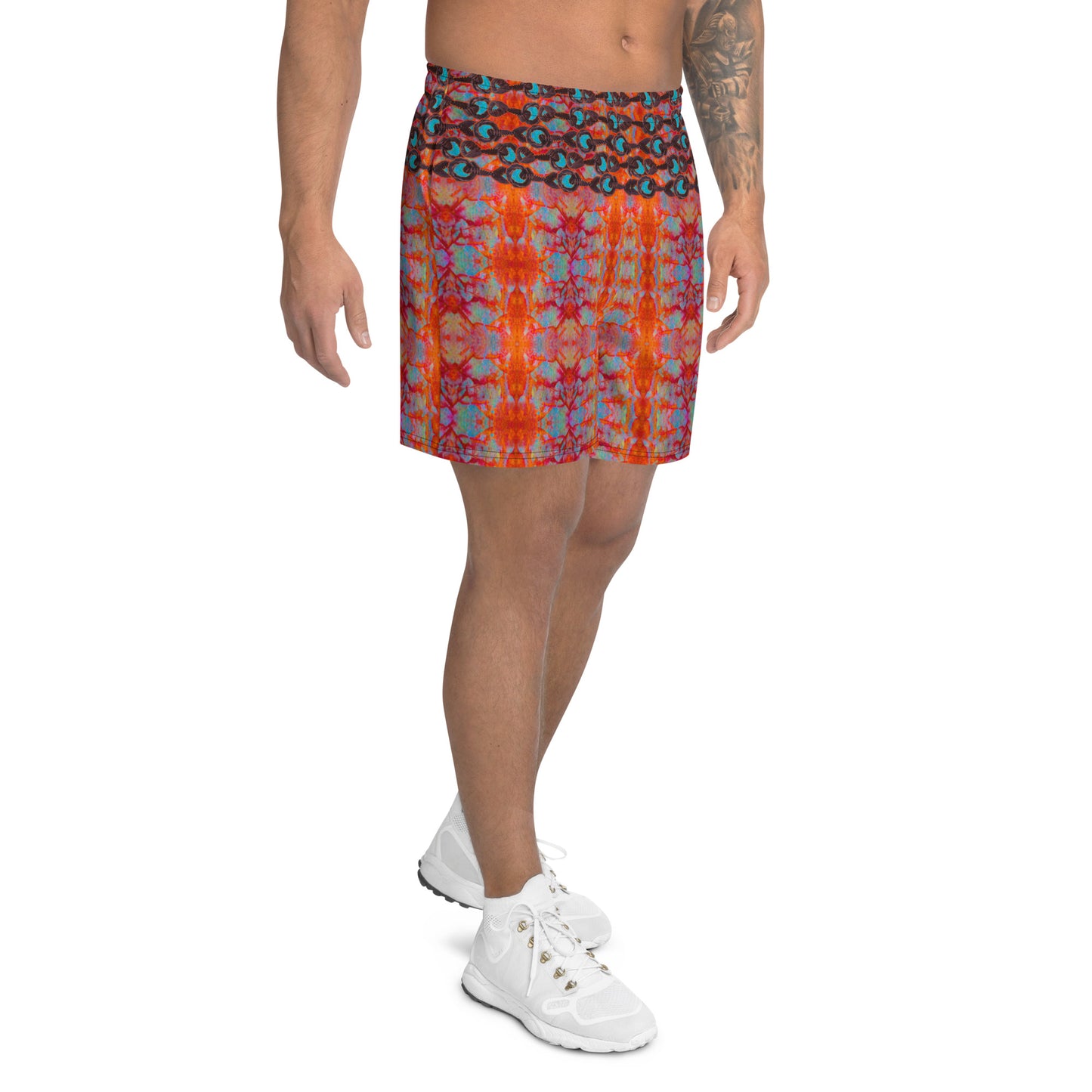 Athletic Long Shorts (His/They)(Grail Night Rose Blue Logo) RJSTH@Fabric#12 RJSTHS2021 RJS