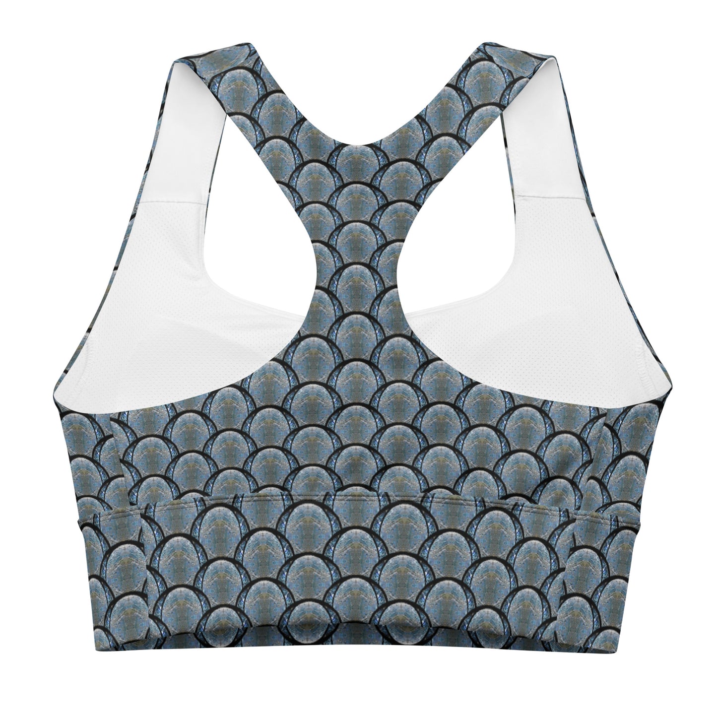 Longline Sports Bra (Her/Muliebris)(Opal Skies Cantus Primus "Lūminōsitās") RJSTHs2024 RJS