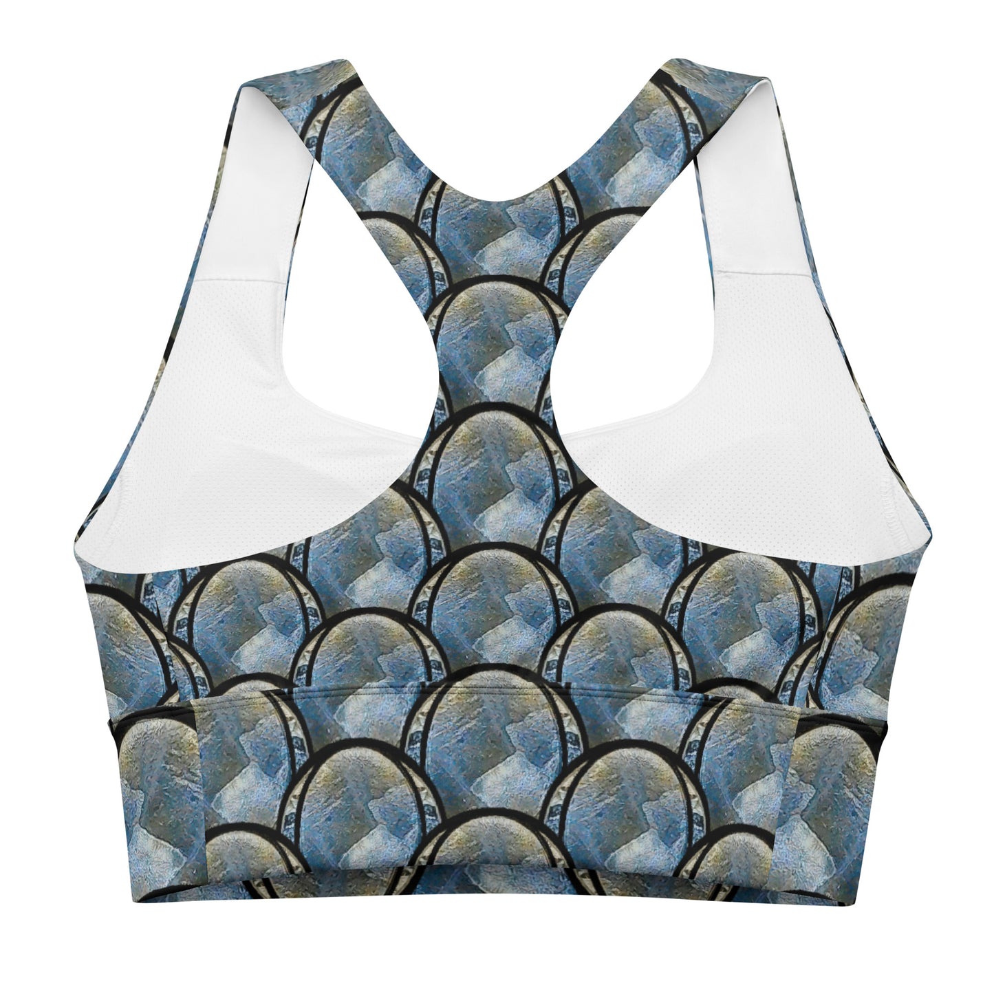 Longline Sports Bra (Her/Muliebris)(Opal Skies Cantus Primus "Lūminōsitās") RJSTHs2024 RJS