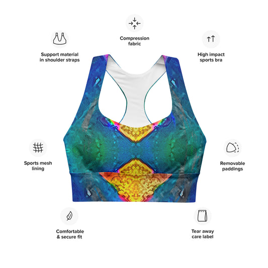 Longline Sports Bra (Her/Muliebris)(Opal Skies Cantus Primus) RJSTHs2024 RJS