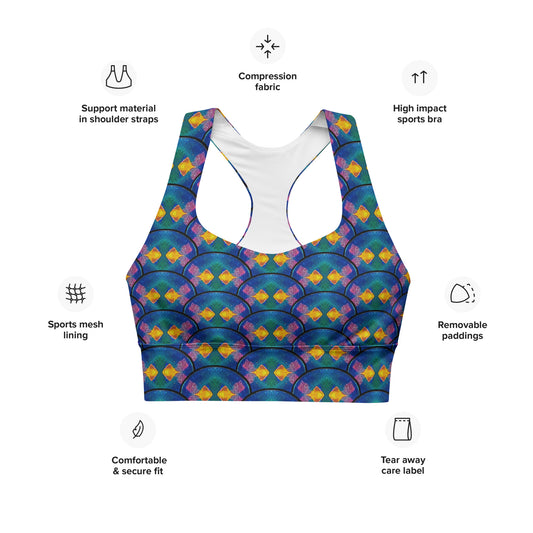 Longline Sports Bra (Her/Muliebris)(Opal Skies Cantus Primus) RJSTHs2024 RJS