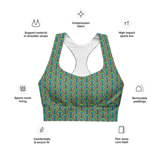 Longline Sports Bra (Her/Muliebris)(Opal Skies Cantus Primus) RJSTHs2024 RJS