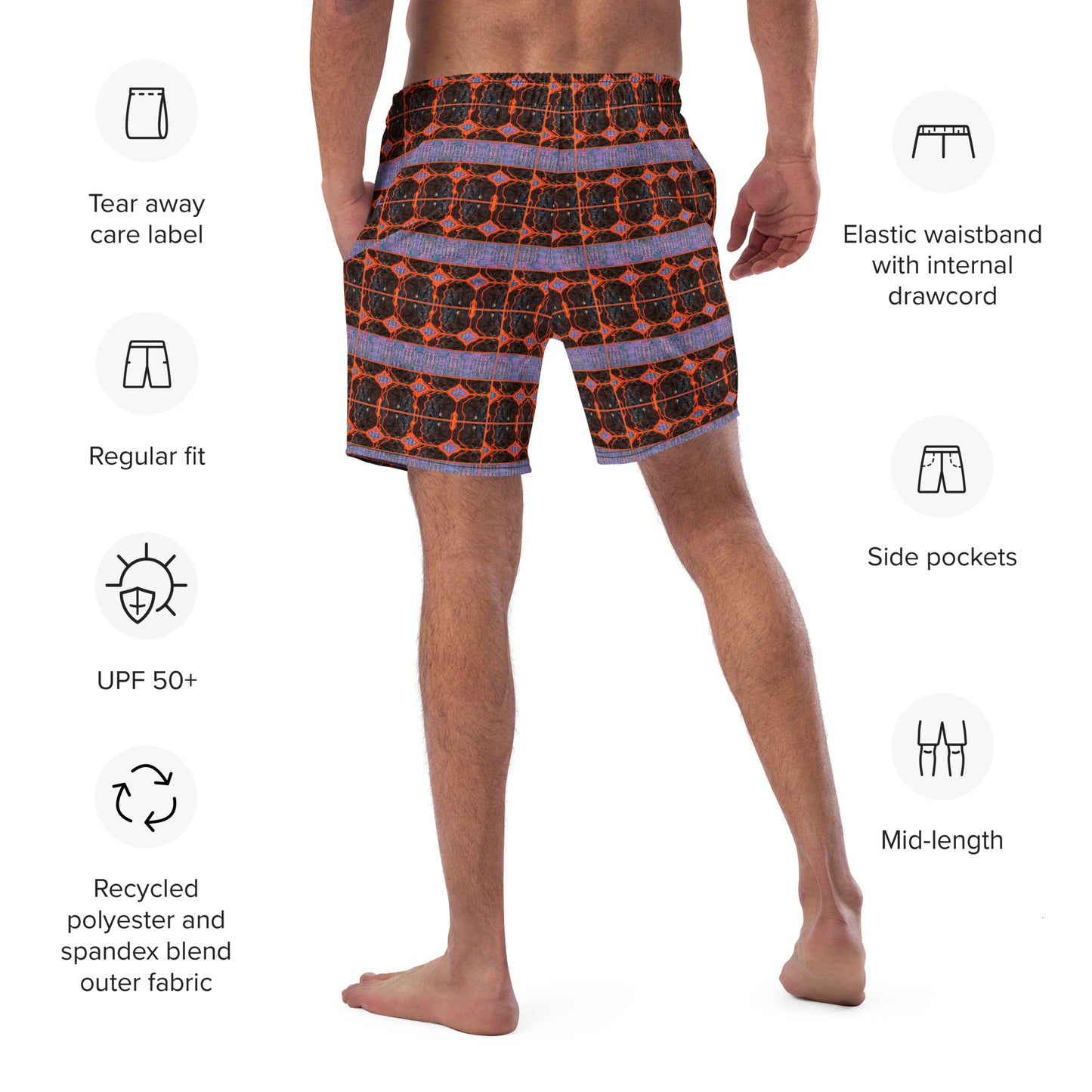 Swim Trunks (Virilis)(Tree Link Purple Logo Stripe) RJSTH@Fabric#6 RJSTHS2023 RJS