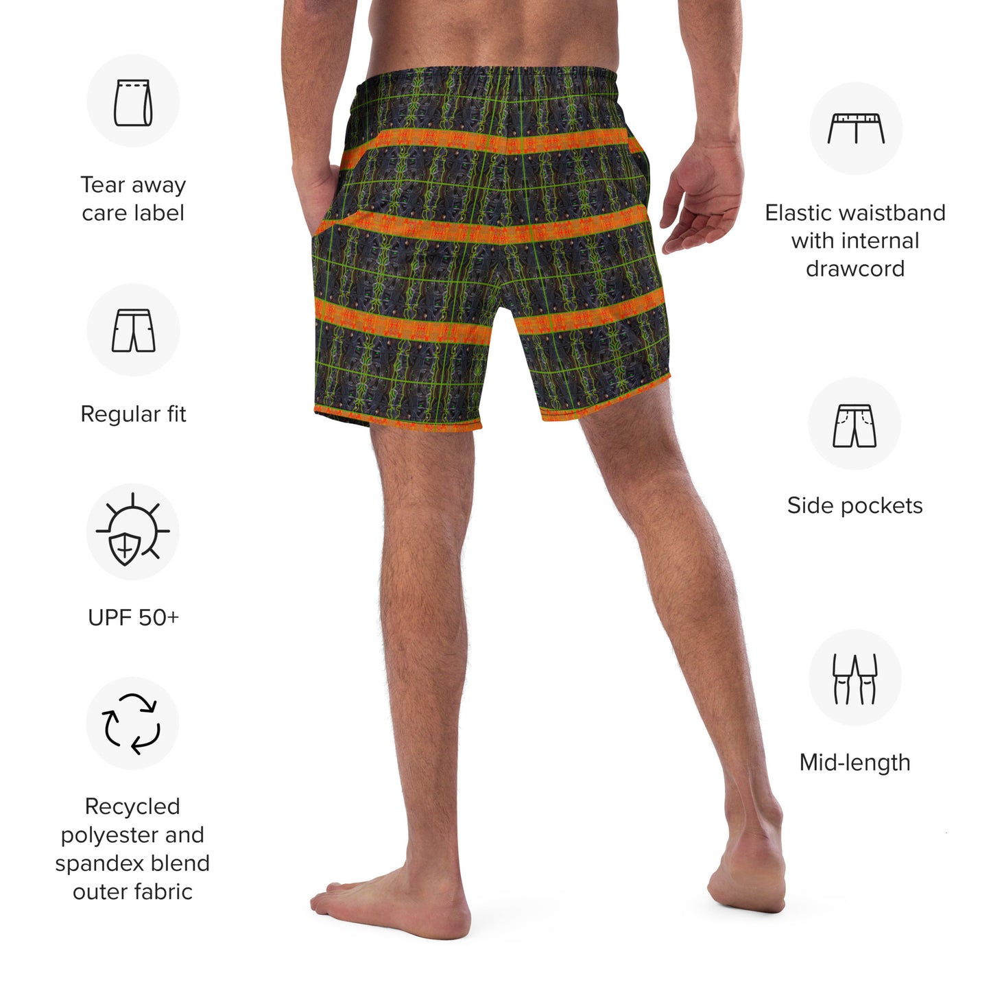 Swim Trunks (Virilis)(Tree Link Orange Logo Stripe) RJSTH@Fabric#1 RJSTHS2023 RJS