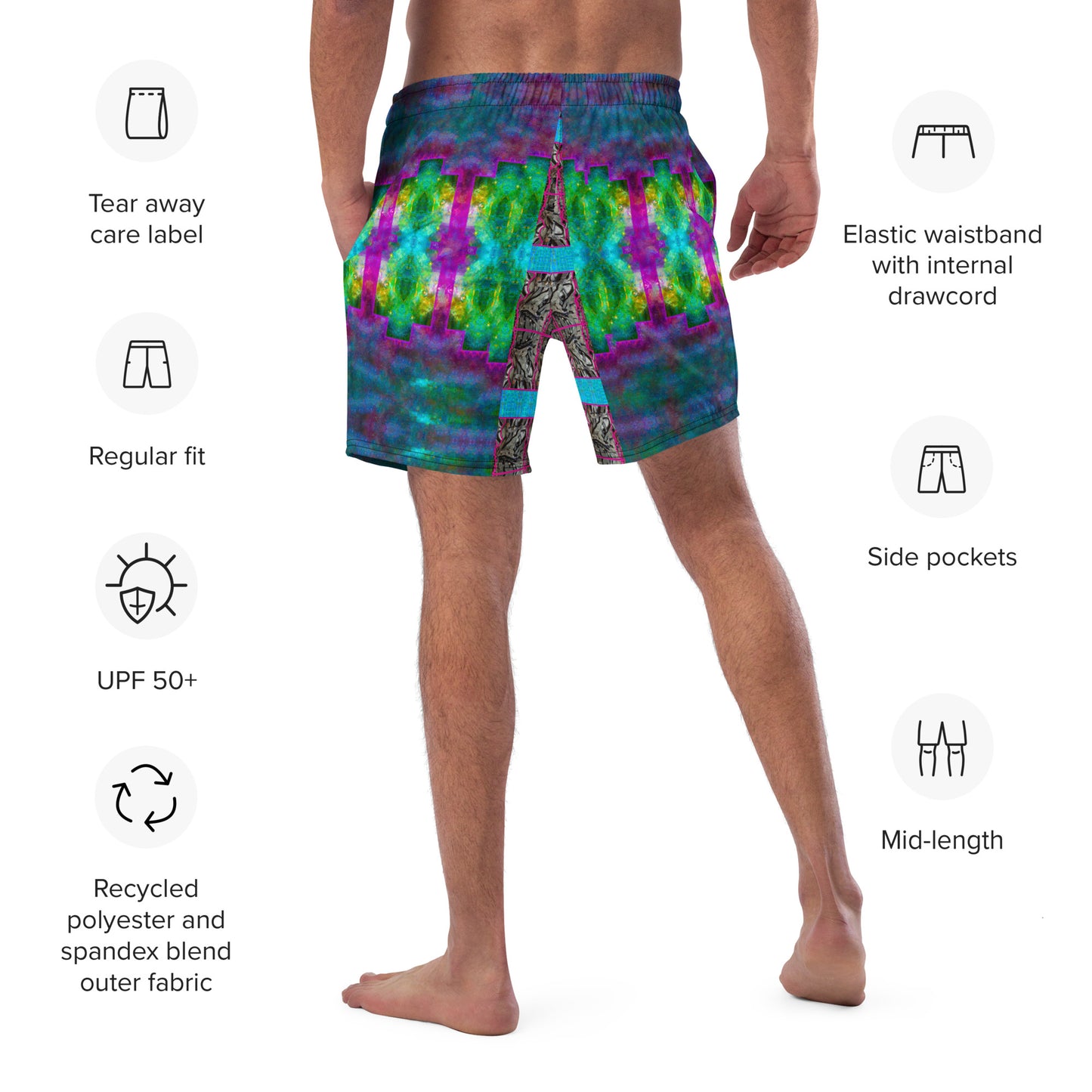 Swim Trunks (Virilis)(Tree Link Stripe Blue Logo) RJSTH@Fabric#11 RJSTHS2023 RJS