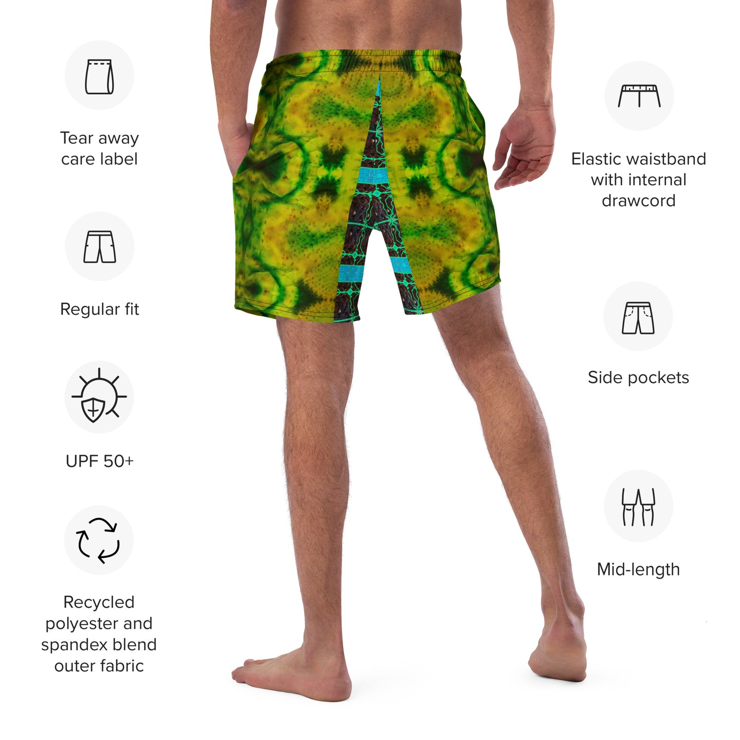 Swim Trunks (Virilis)(Tree Link Stripe Blue Logo) RJSTH@Fabric#10 RJSTHS2023 RJS