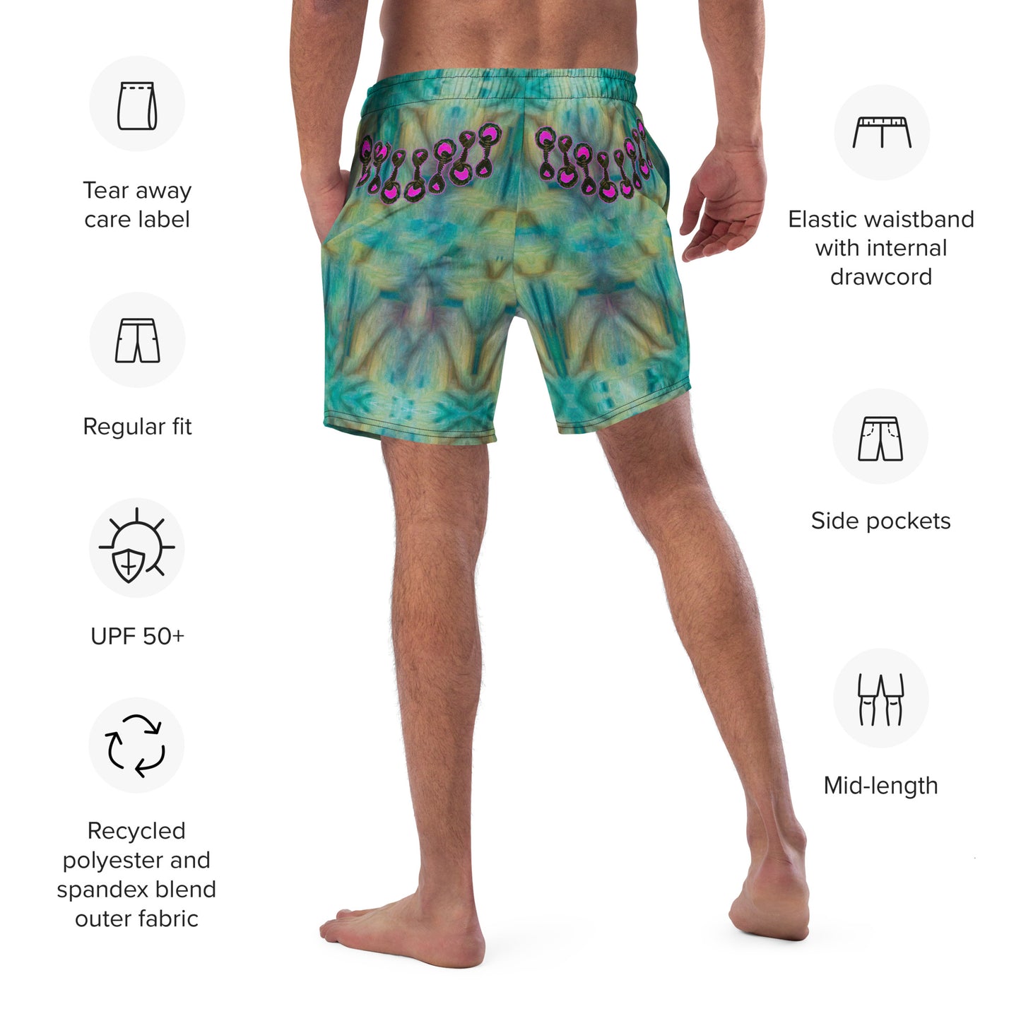 Swim Trunks (Virilis)(Grail Night Rose Pink Logo) RJSTH@Fabric#9 RJSTHS2023 RJS