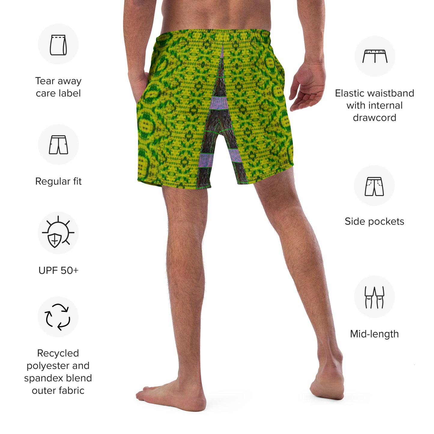 Swim Trunks (Virilis)(Tree Link Stripe Pink Logo) RJSTH@Fabric#5 RJSTHS2023 RJS