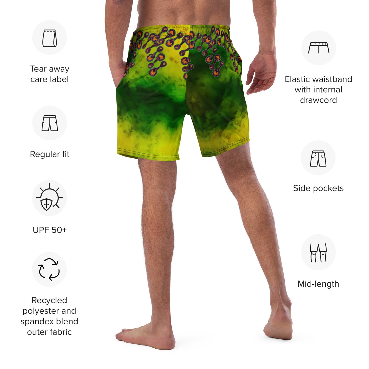 Swim Trunks (Virilis)(Grail Night Rose Orange Logo) RJSTH@Fabric#3 RJSTHS2023 RJS