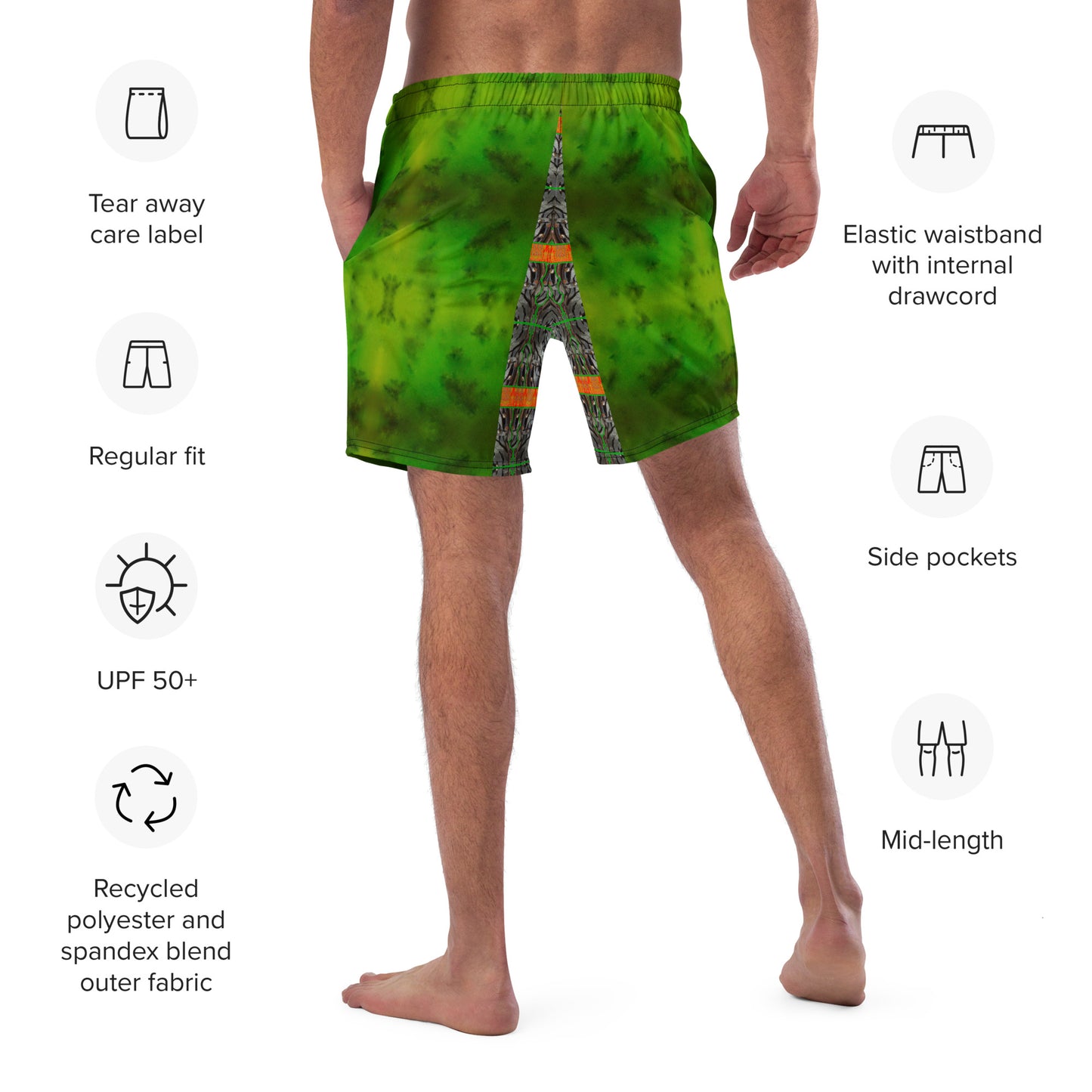 Swim Trunks (Virilis)(Tree Link Stripe Orange Logo) RJSTH@Fabric#3 RJSTHS2023 RJS