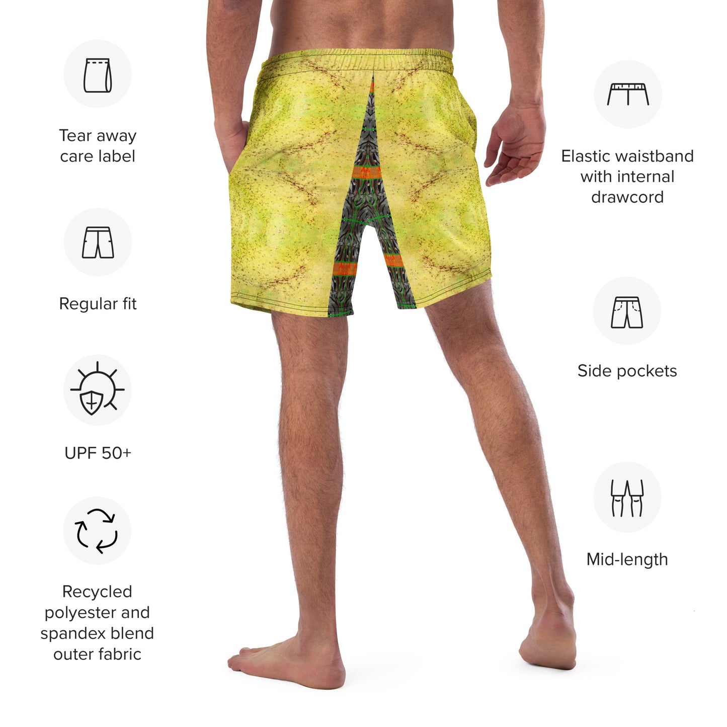 Swim Trunks (Virilis)(Tree Link Stripe Orange Logo) RJSTH@Fabric#2 RJSTHS2023 RJS