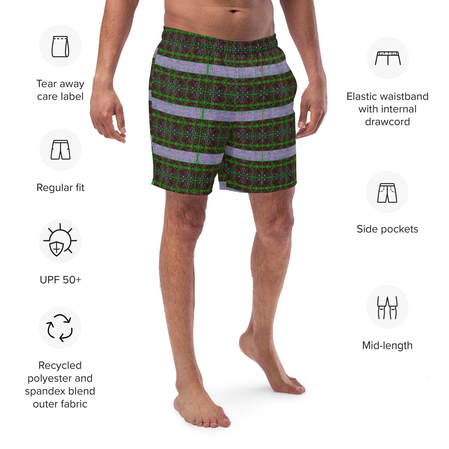 Swim Trunks (Virilis)(Tree Link Purple Logo Stripe) RJSTH@Fabric#4 RJSTHS2023 RJS