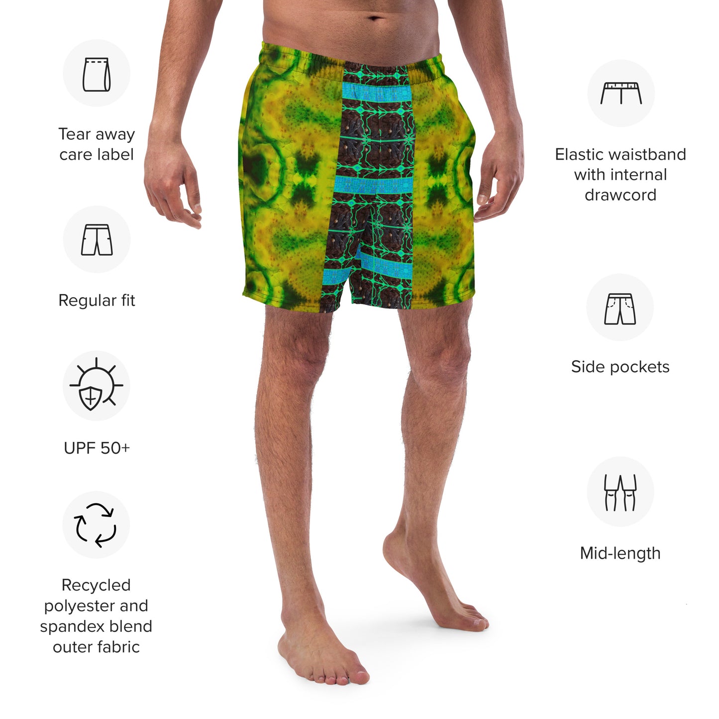 Swim Trunks (Virilis)(Tree Link Stripe Blue Logo) RJSTH@Fabric#10 RJSTHS2023 RJS