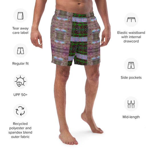 Swim Trunks (His/They)(Tree Link Stripe Pink Logo) RJSTH@Fabric#4 RJSTHS2023 RJS