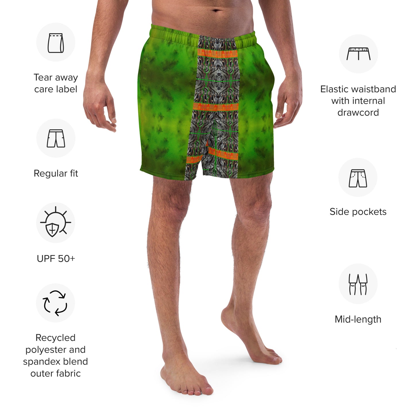 Swim Trunks (Virilis)(Tree Link Stripe Orange Logo) RJSTH@Fabric#3 RJSTHS2023 RJS