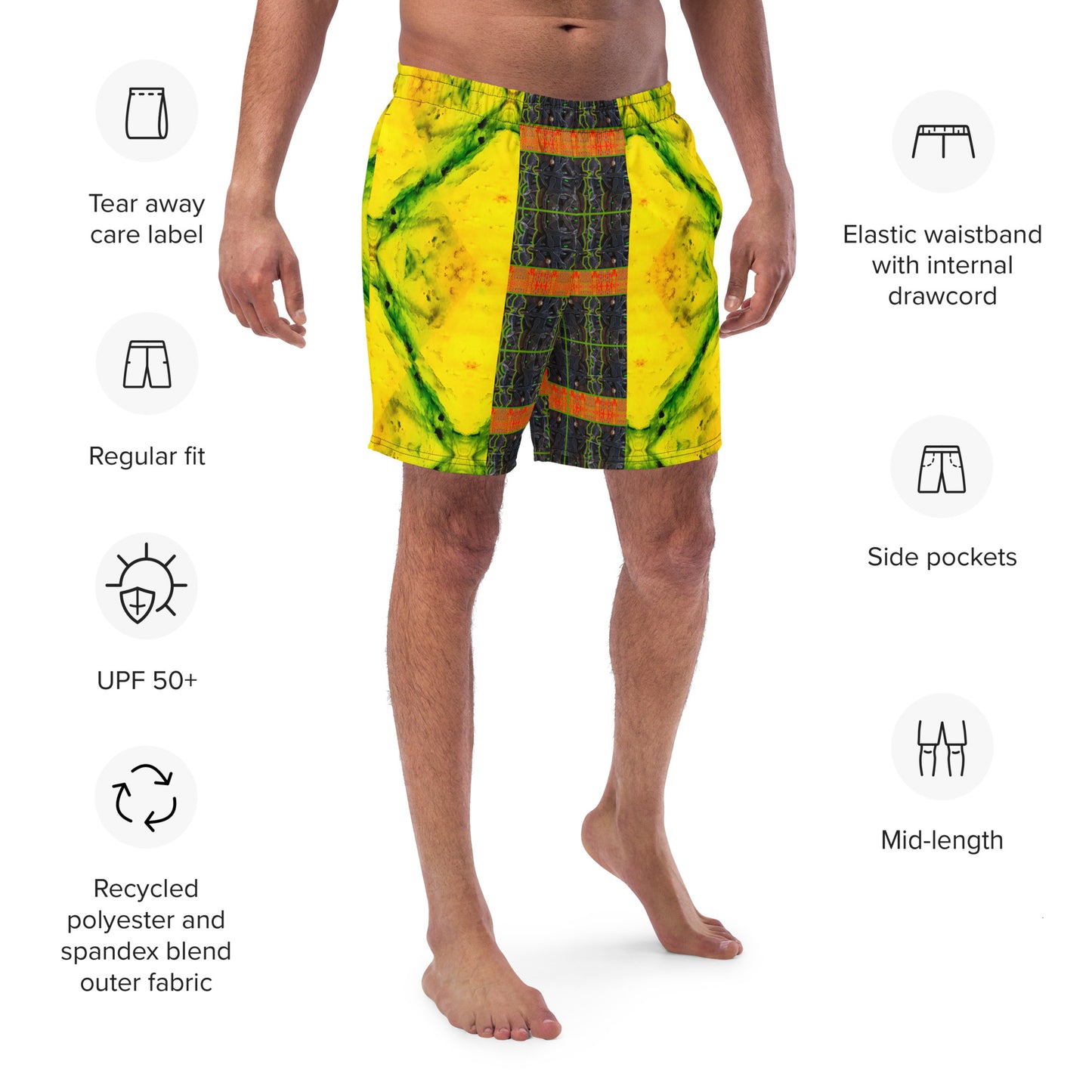 Swim Trunks (Virilis)(Tree Link Stripe Orange Logo) RJSTH@Fabric#1 RJSTHS2023 RJS