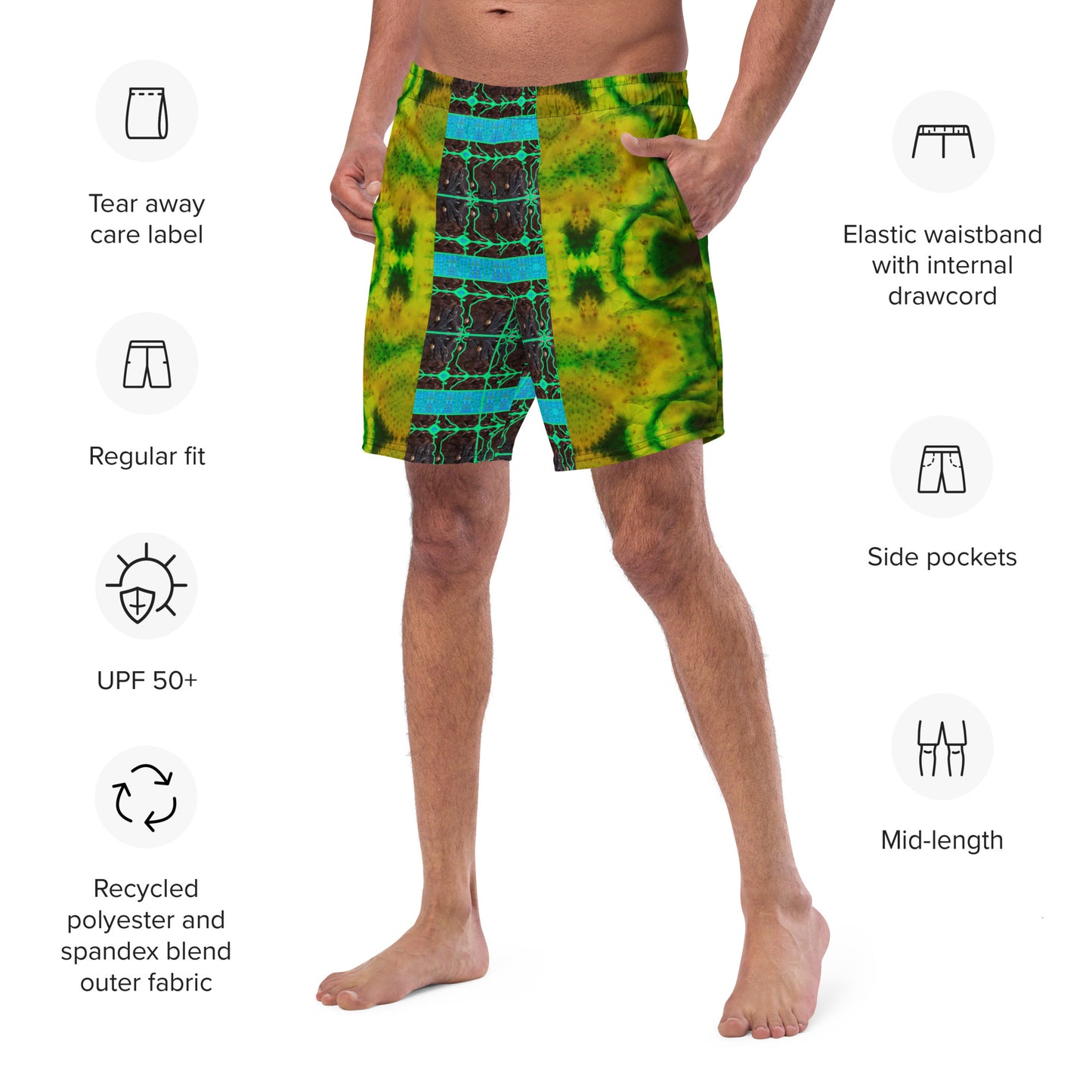 Swim Trunks (Virilis)(Tree Link Stripe Blue Logo) RJSTH@Fabric#10 RJSTHS2023 RJS