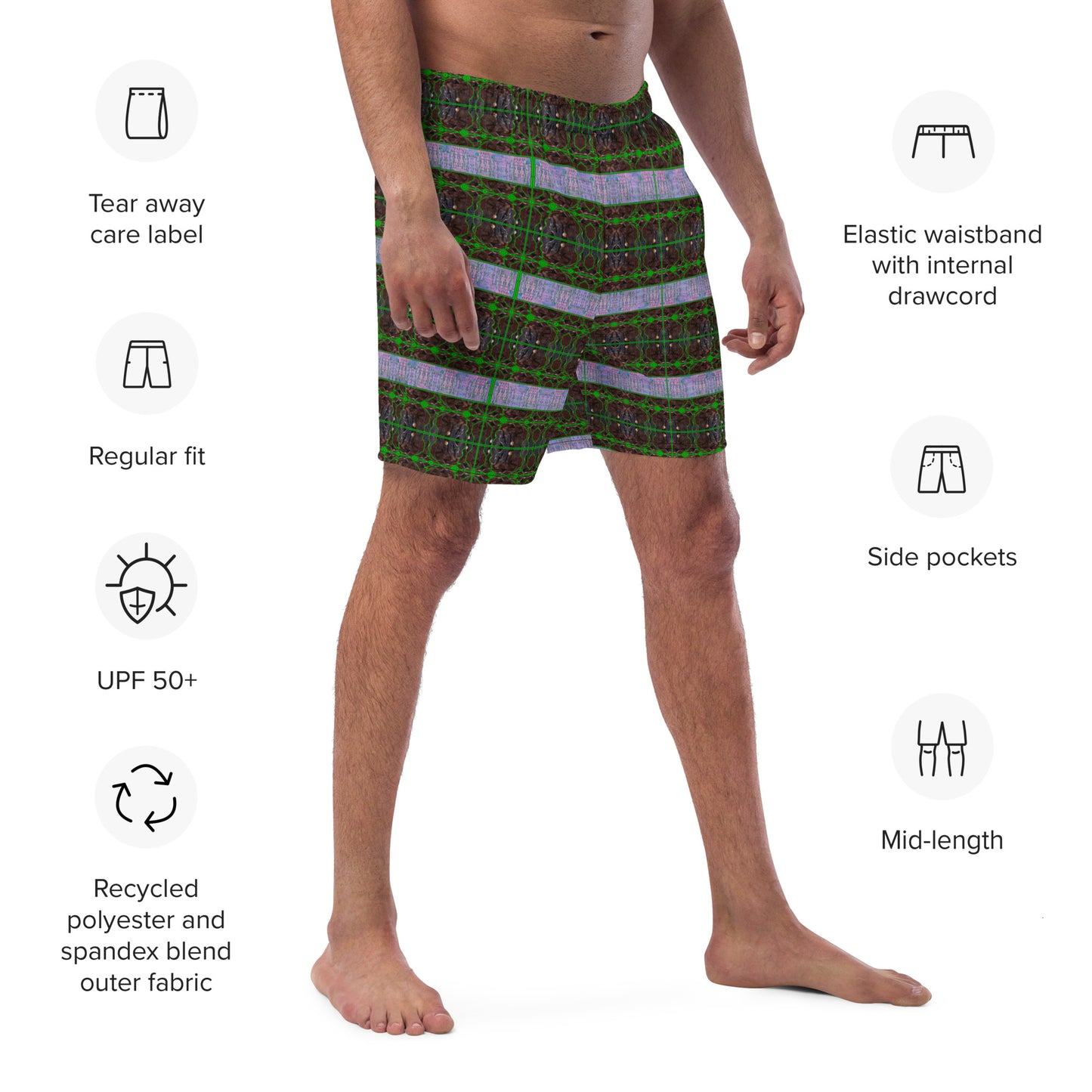 Swim Trunks (Virilis)(Tree Link Purple Logo Stripe) RJSTH@Fabric#4 RJSTHS2023 RJS