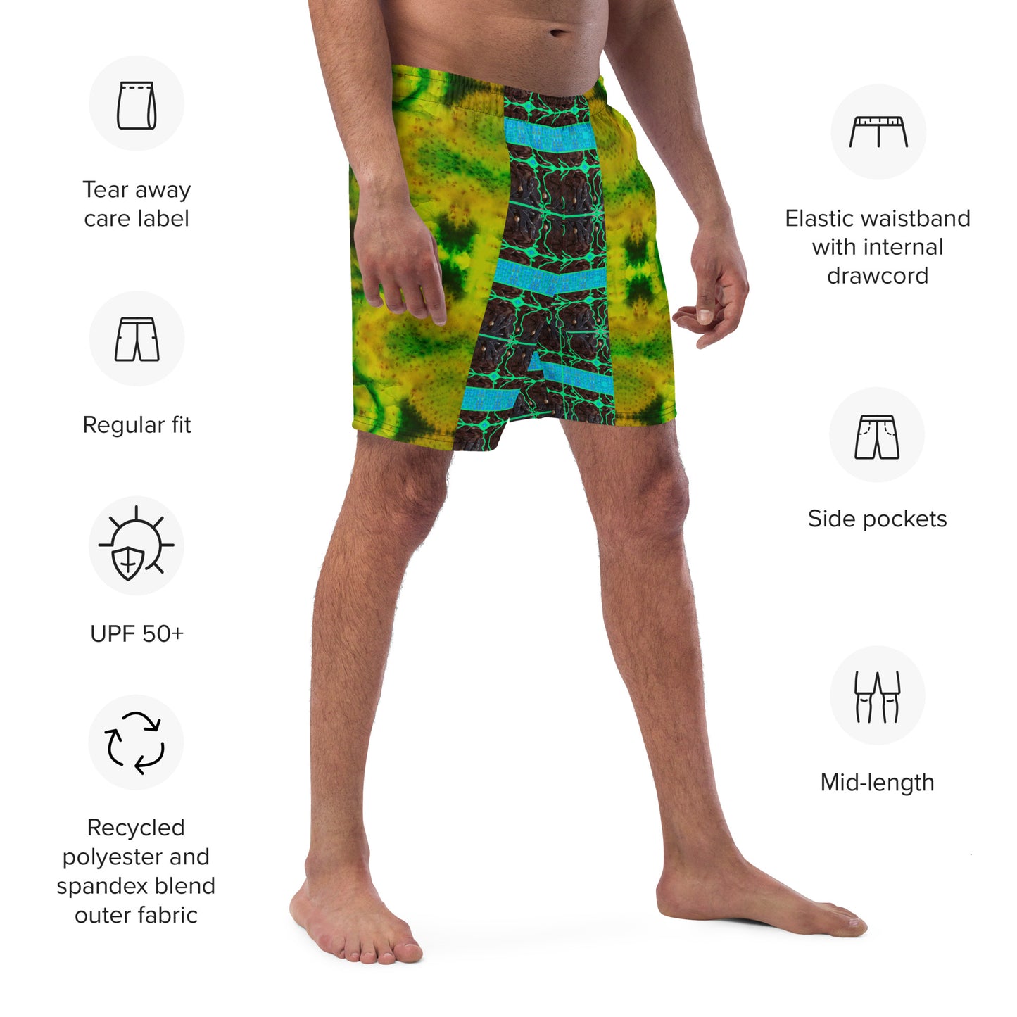 Swim Trunks (Virilis)(Tree Link Stripe Blue Logo) RJSTH@Fabric#10 RJSTHS2023 RJS