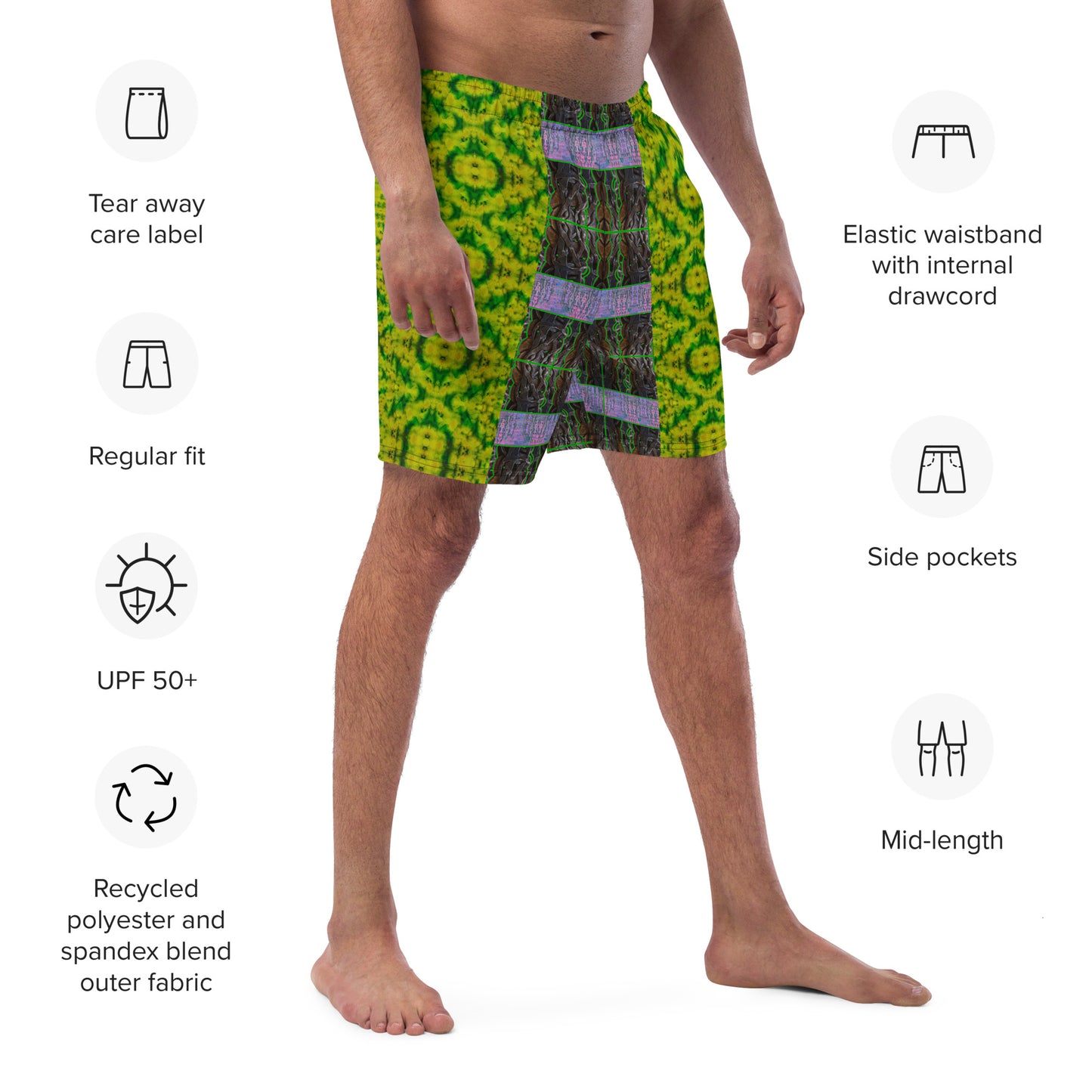 Swim Trunks (Virilis)(Tree Link Stripe Pink Logo) RJSTH@Fabric#5 RJSTHS2023 RJS