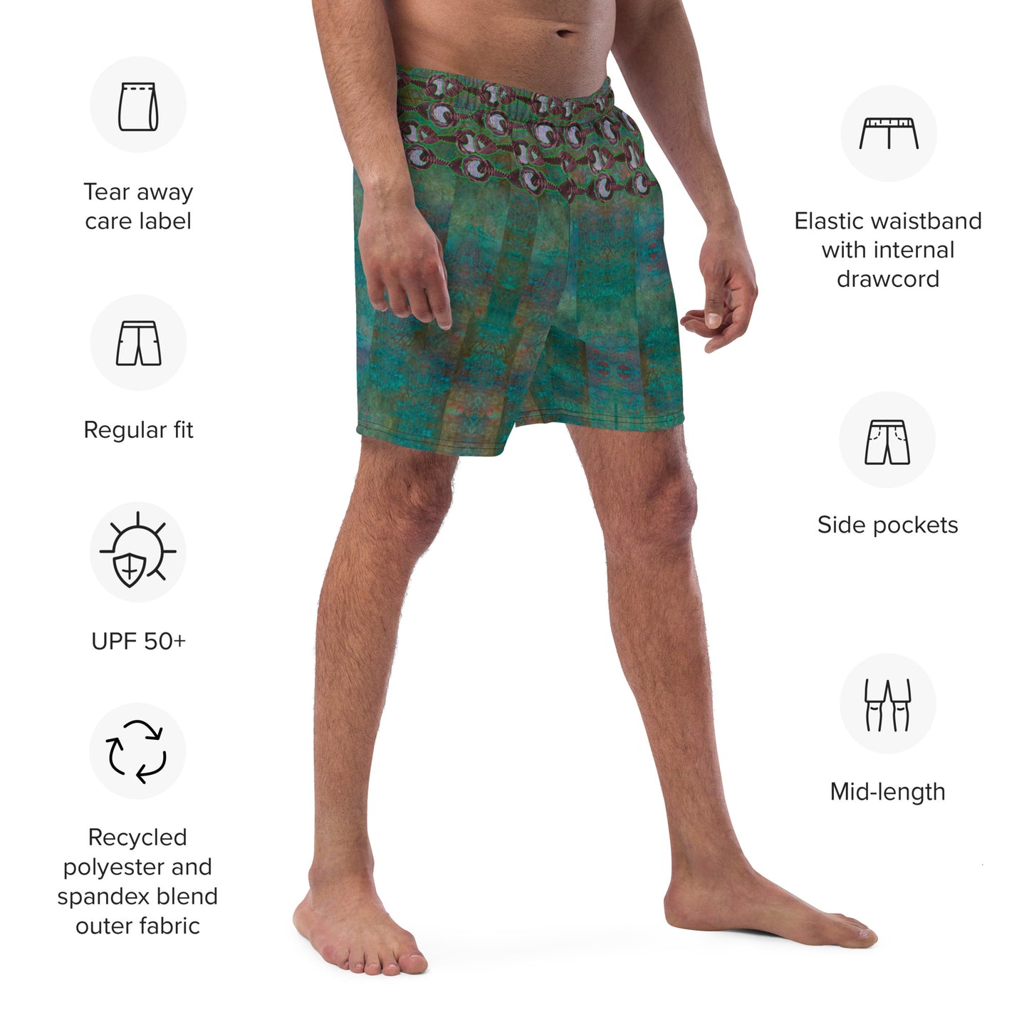 Swim Trunks (Virilis)(Grail Night Rose Purple Logo) RJSTH@Fabric#4 RJSTHS2023 RJS