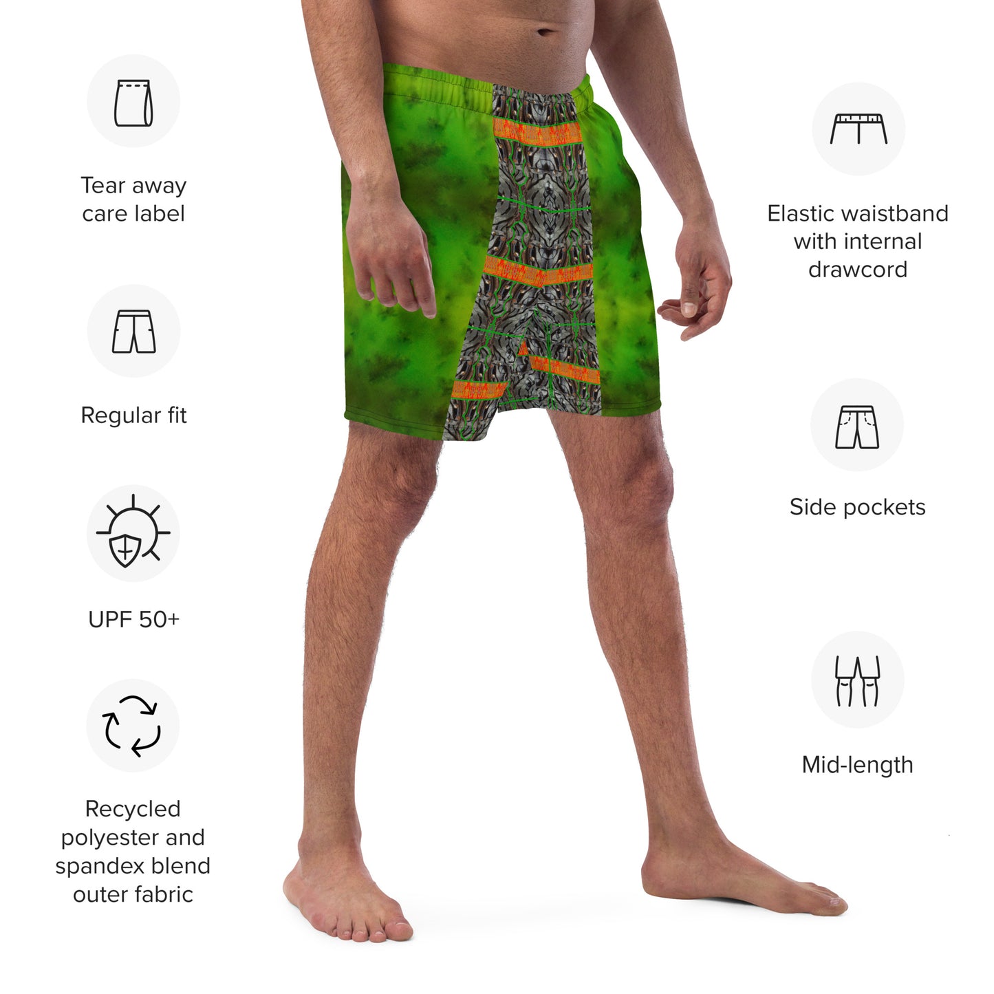 Swim Trunks (Virilis)(Tree Link Stripe Orange Logo) RJSTH@Fabric#3 RJSTHS2023 RJS