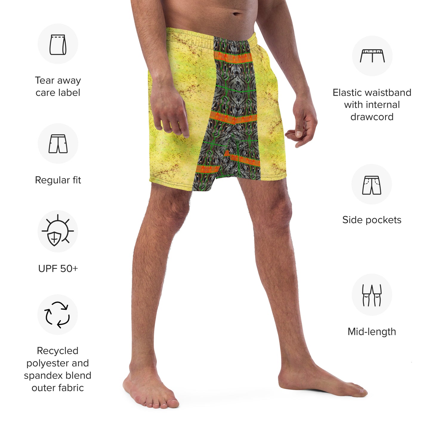 Swim Trunks (Virilis)(Tree Link Stripe Orange Logo) RJSTH@Fabric#2 RJSTHS2023 RJS