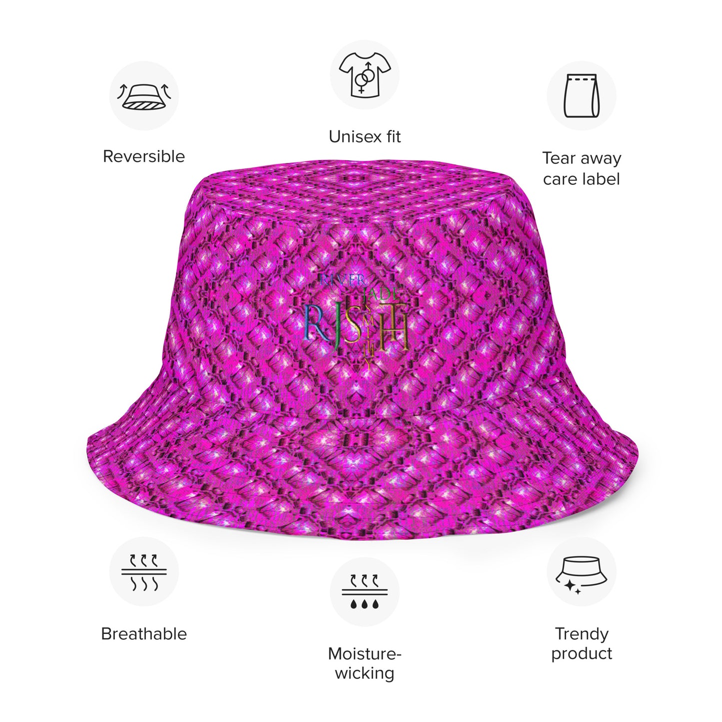 Bucket Hat (Sugar Stick Twirl (Elder Gift) Pink Logo) RJSTHs2024 RJS