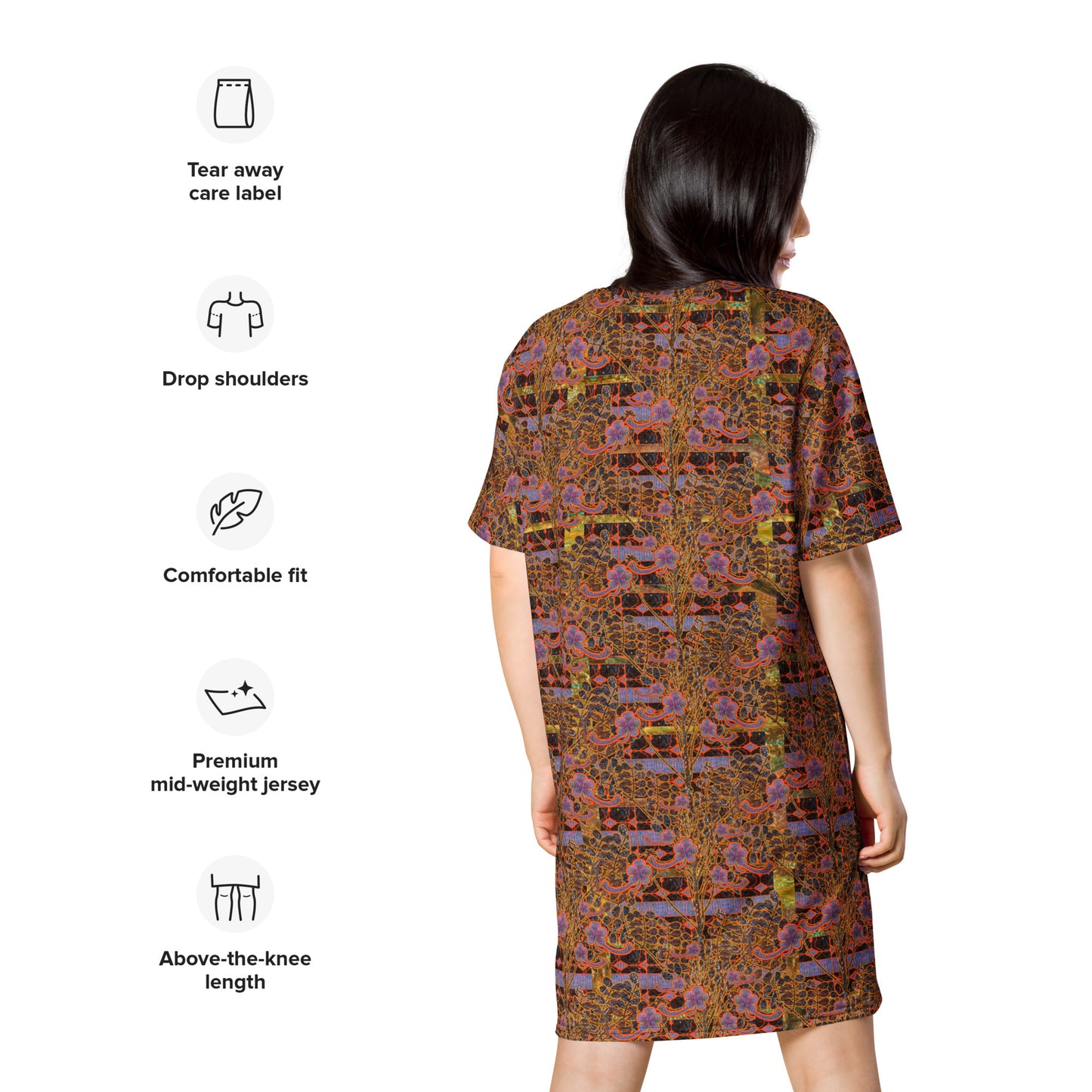 T-Shirt Tunic (Muliebris/Virilis)(Tree Link WindSong Flower) RJSTH@Fabric#6 RJSTHW2024 RJS