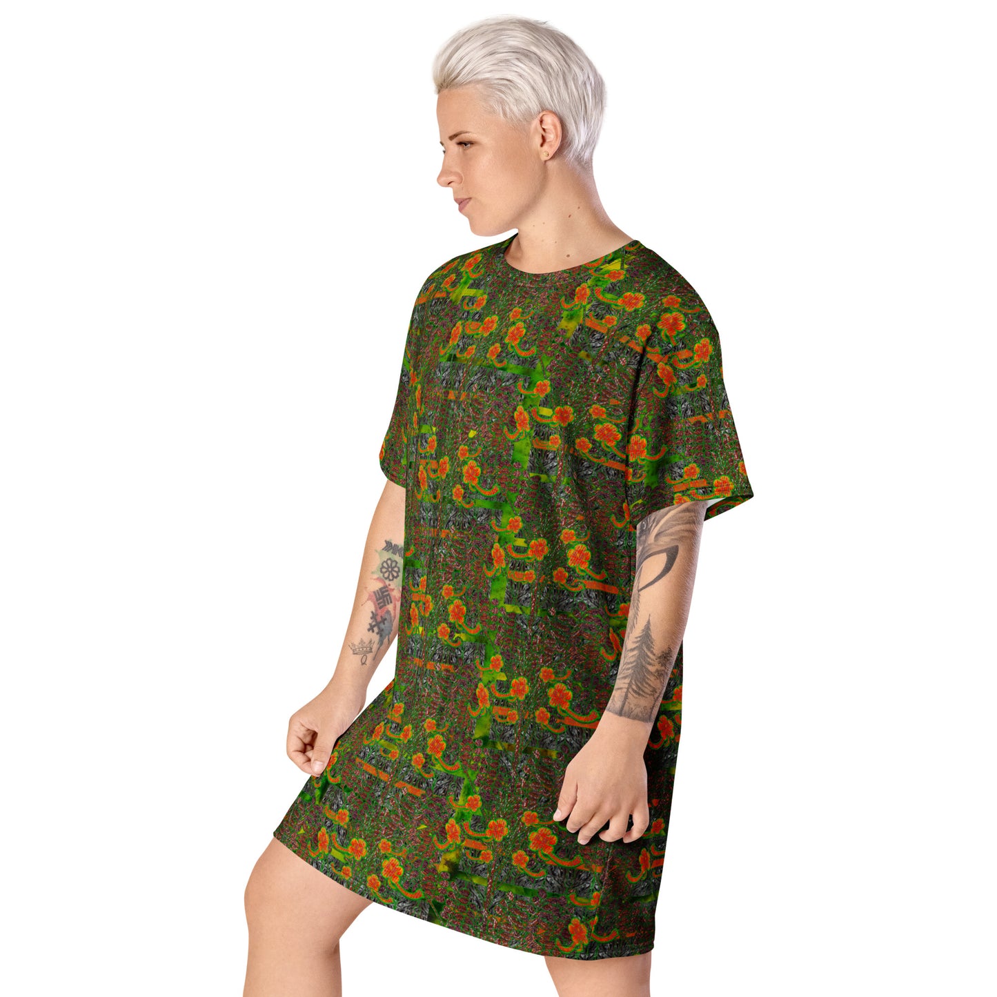 T-Shirt Tunic (Muliebris/Virilis)(Tree Link WindSong Flower) RJSTH@Fabric#3 RJSTHW2024 RJS