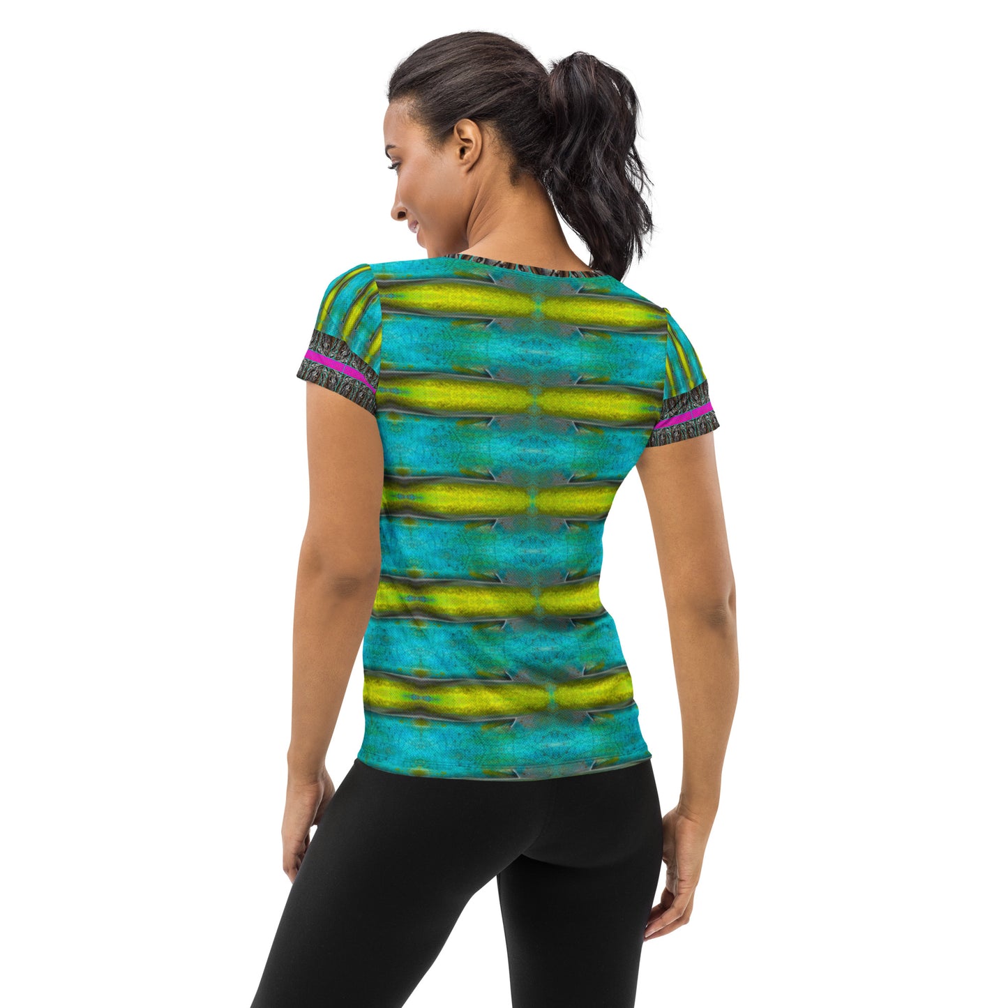 Athletic T-Shirt (Her/They)(Tree Link Stripe) RJSTH@Fabric#8 RJSTHS2021 RJS