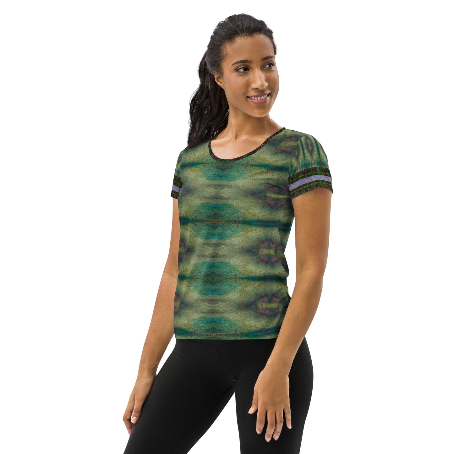 Athletic T-Shirt (Her/They)(Tree Link Stripe) RJSTH@Fabric#4 RJSTHS2021 RJS